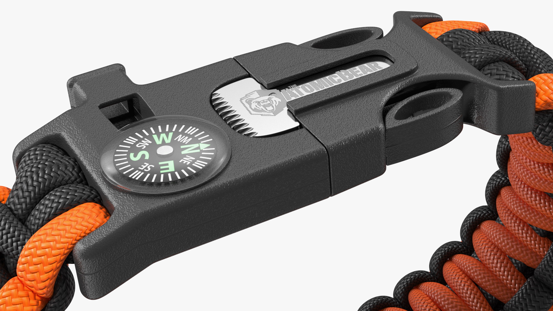 3D model Atomic Bear Tactical Paracord Bracelet Orange