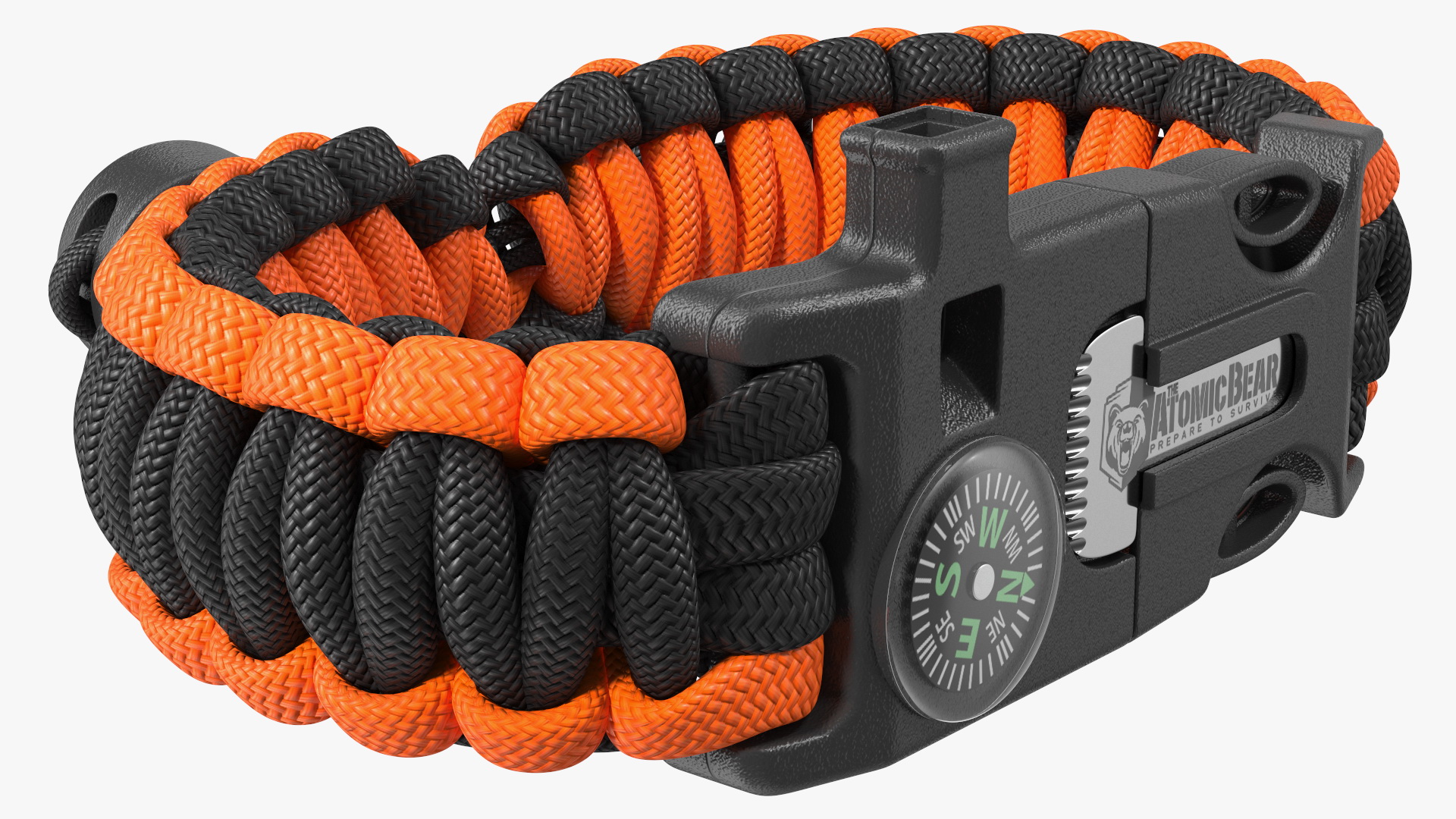 3D model Atomic Bear Tactical Paracord Bracelet Orange
