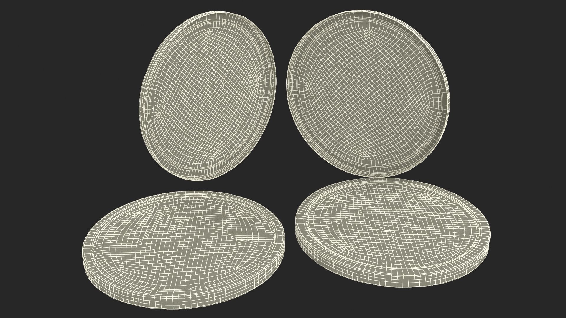 Milk Chocolate Coin with Golden Foil Wrapper 3D model