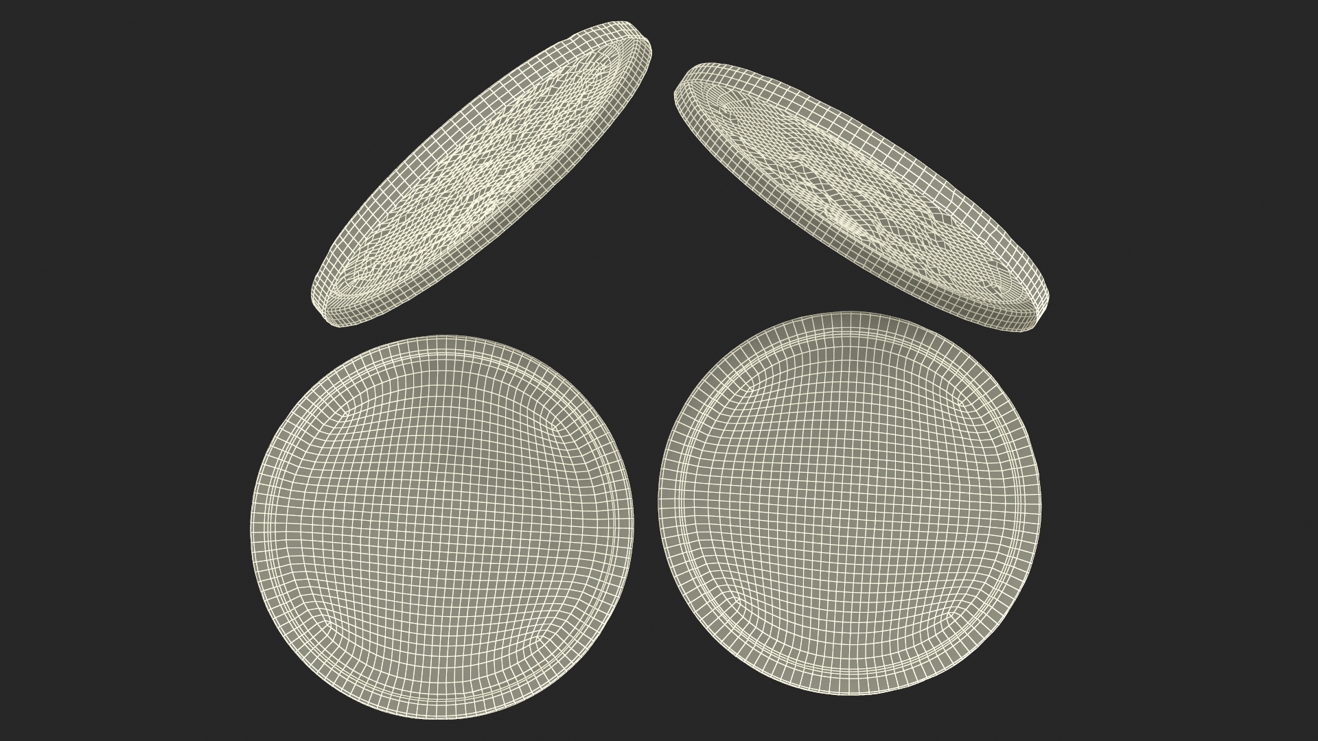 Milk Chocolate Coin with Golden Foil Wrapper 3D model