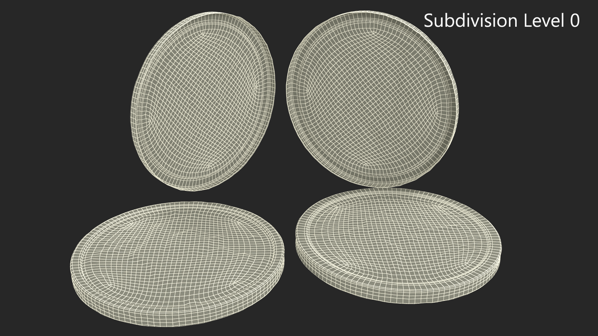 Milk Chocolate Coin with Golden Foil Wrapper 3D model