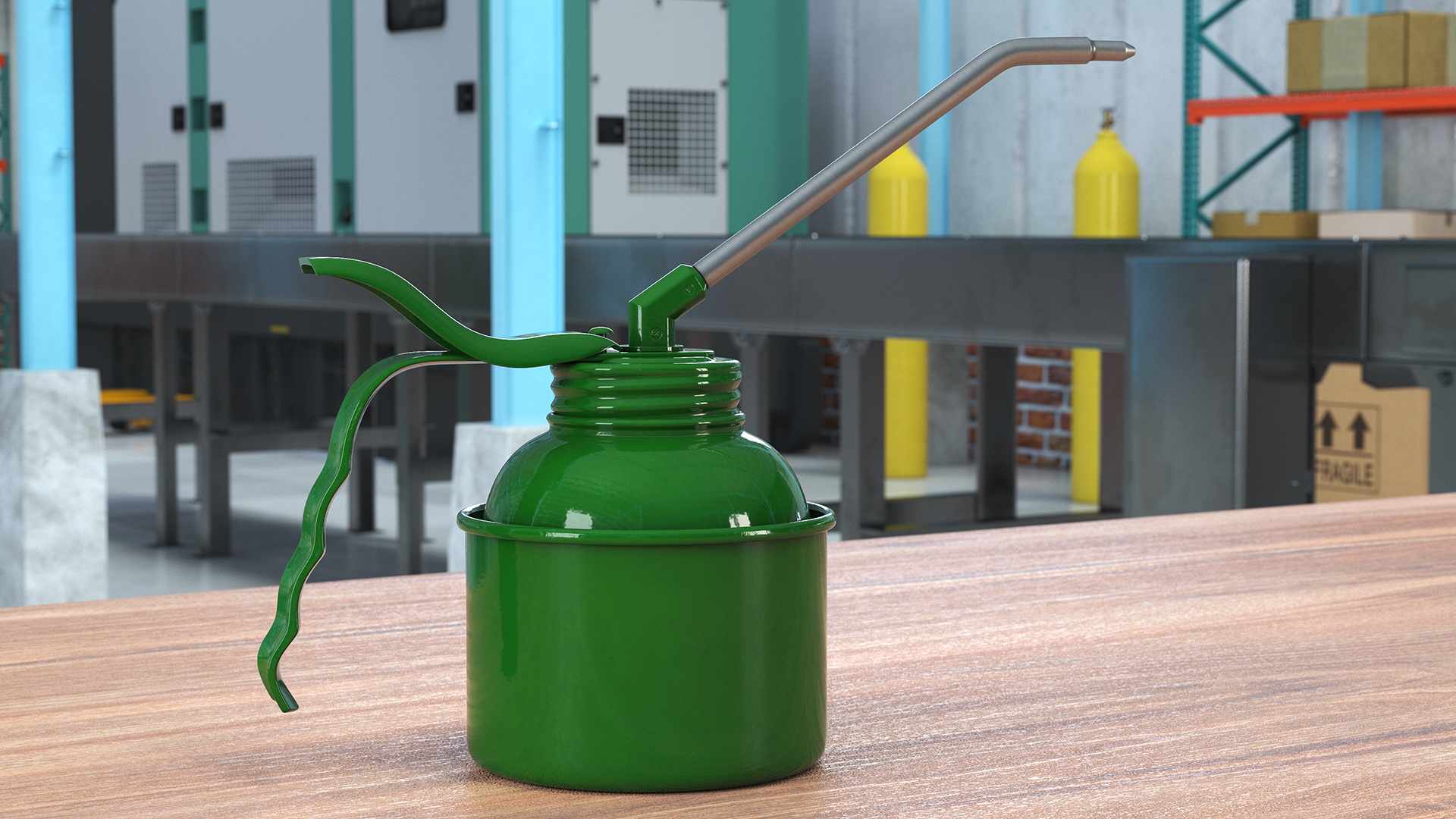 3D High Pressure Metal Oiler Green