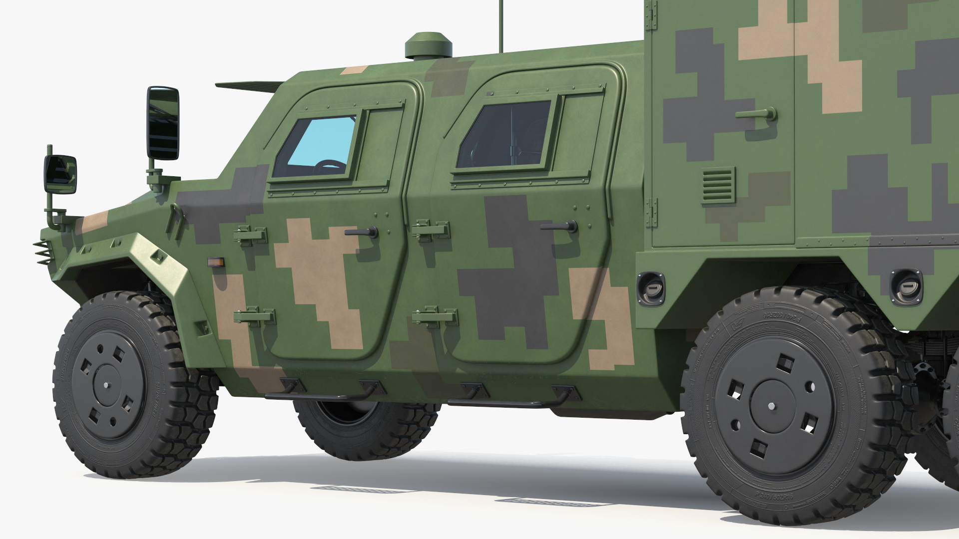 Military UAV Launch Vehicle with Module and Drone - view 7