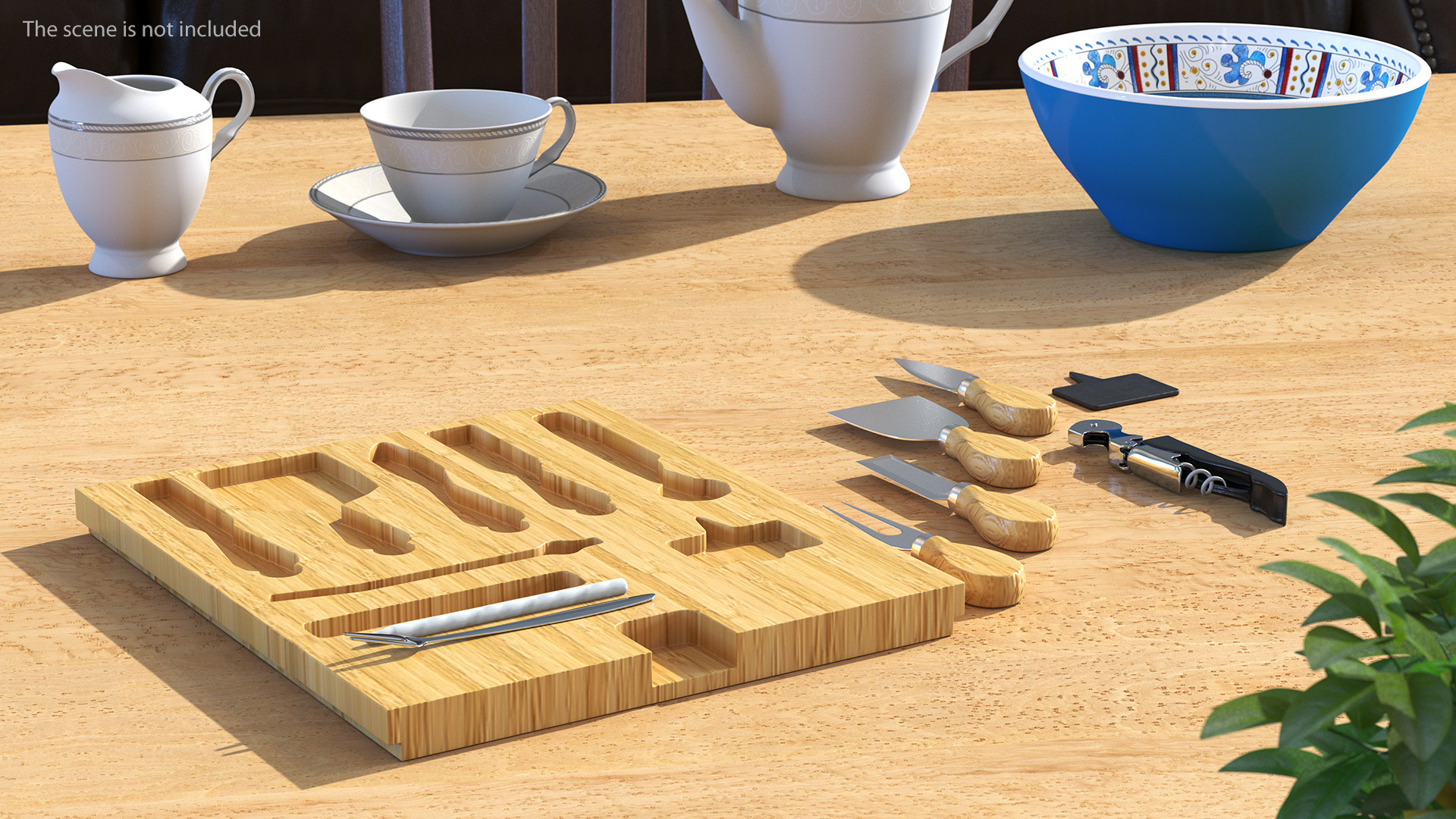 3D Cheese Knives Set Stainless Steel model