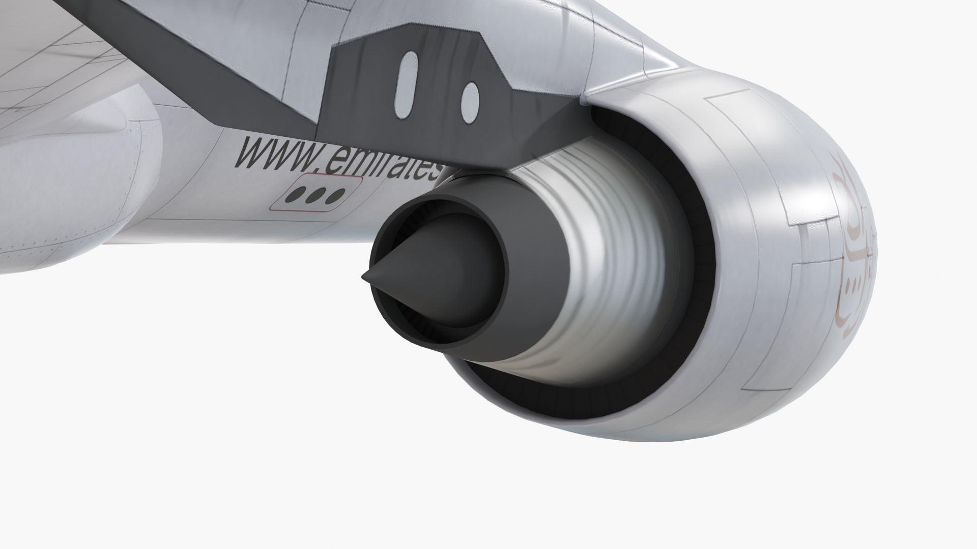 3D Emirates Airbus A330-200 Rigged