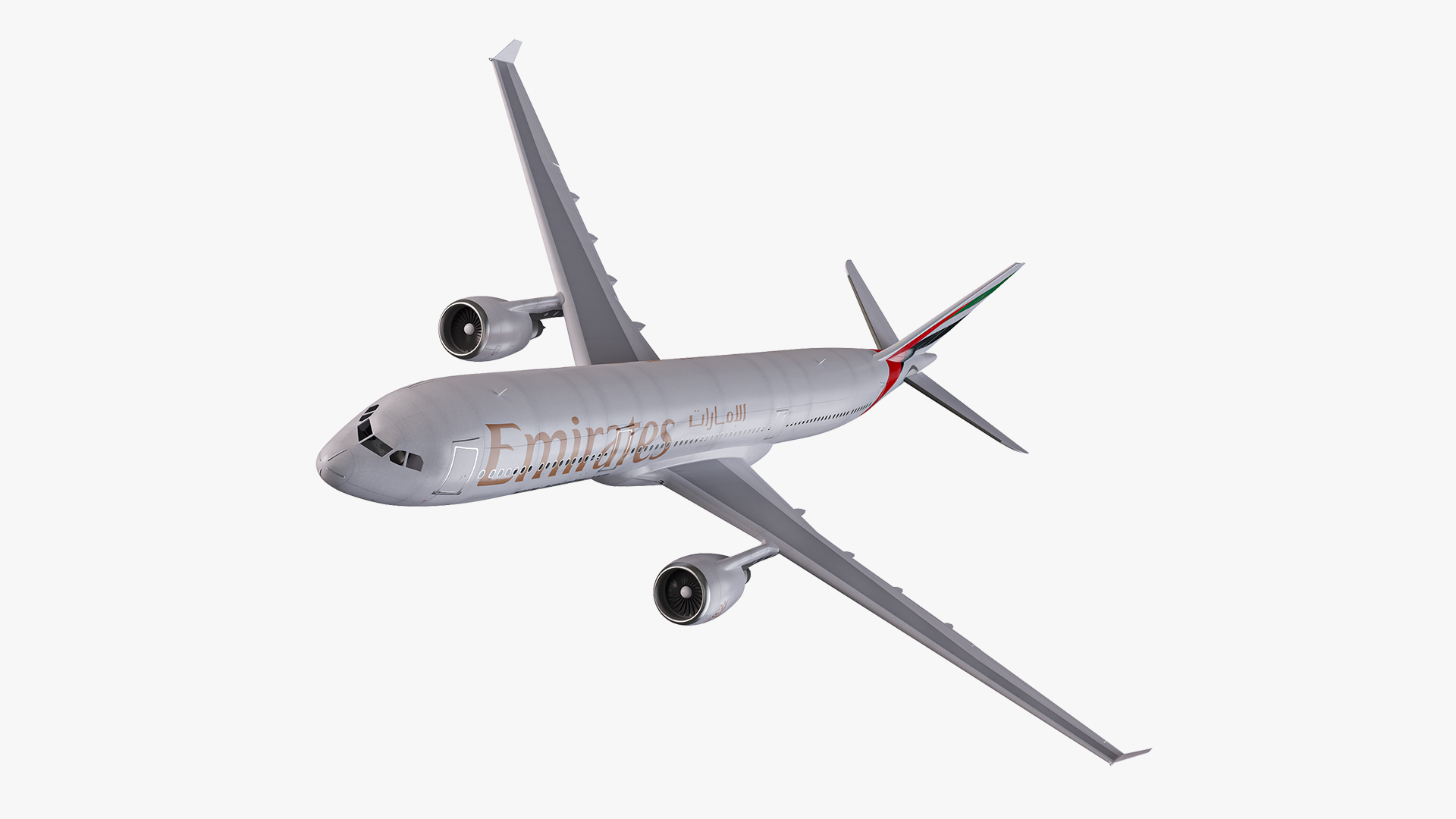 3D Emirates Airbus A330-200 Rigged