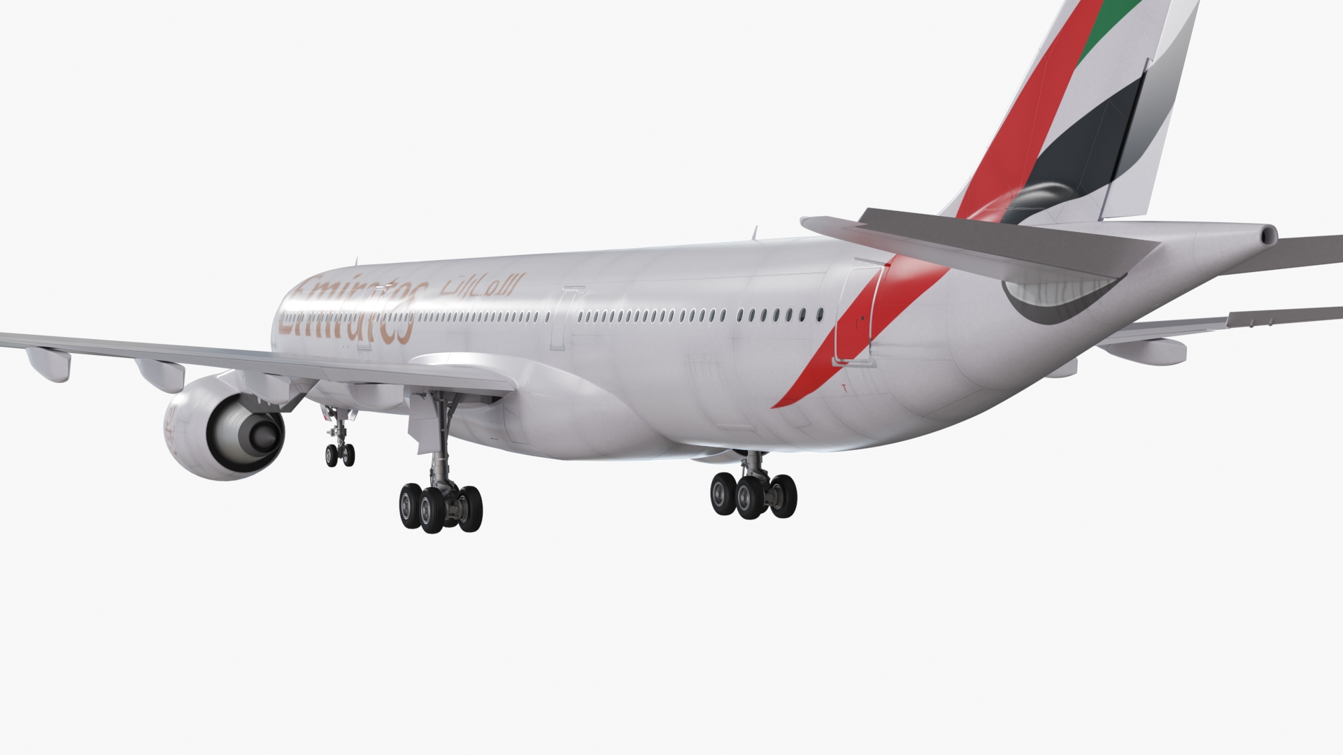 3D Emirates Airbus A330-200 Rigged