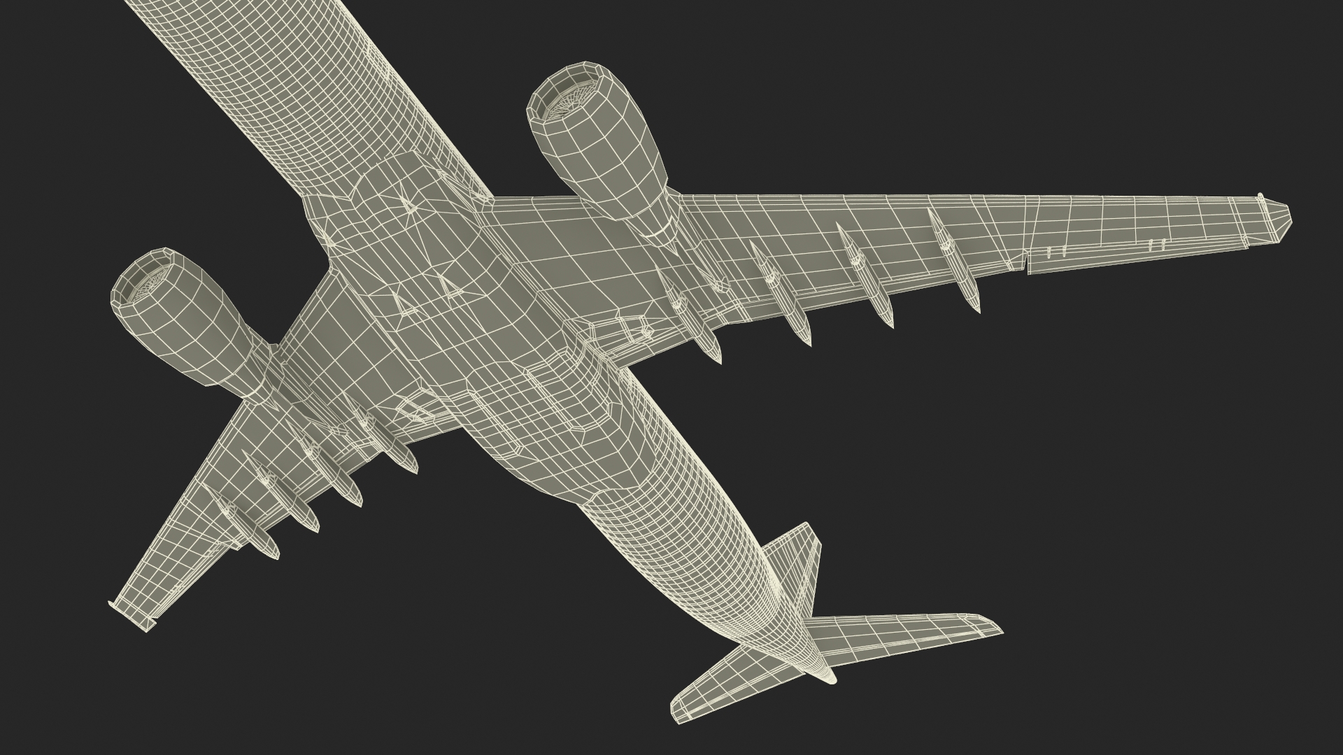 3D Emirates Airbus A330-200 Rigged