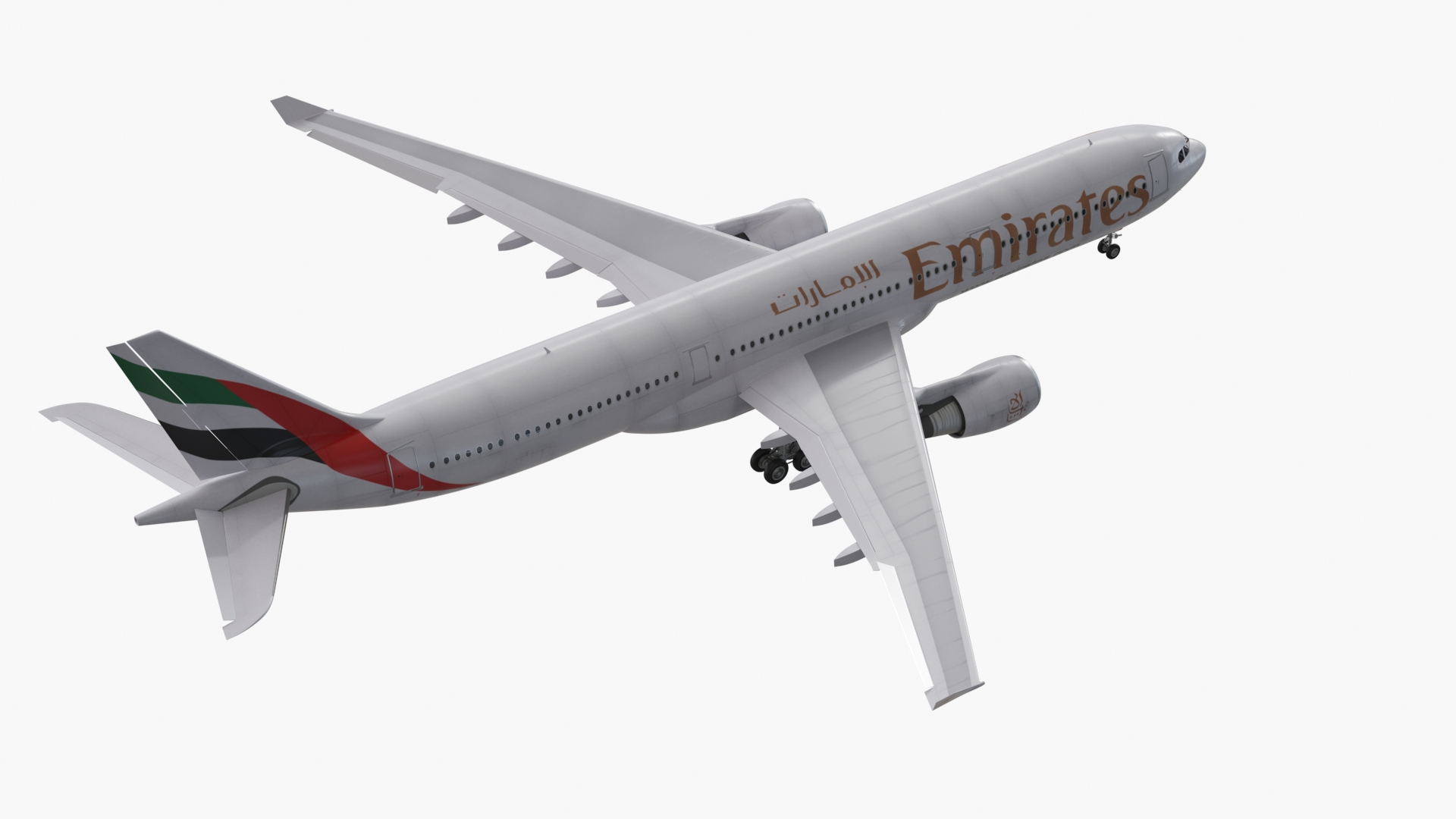 3D Emirates Airbus A330-200 Rigged