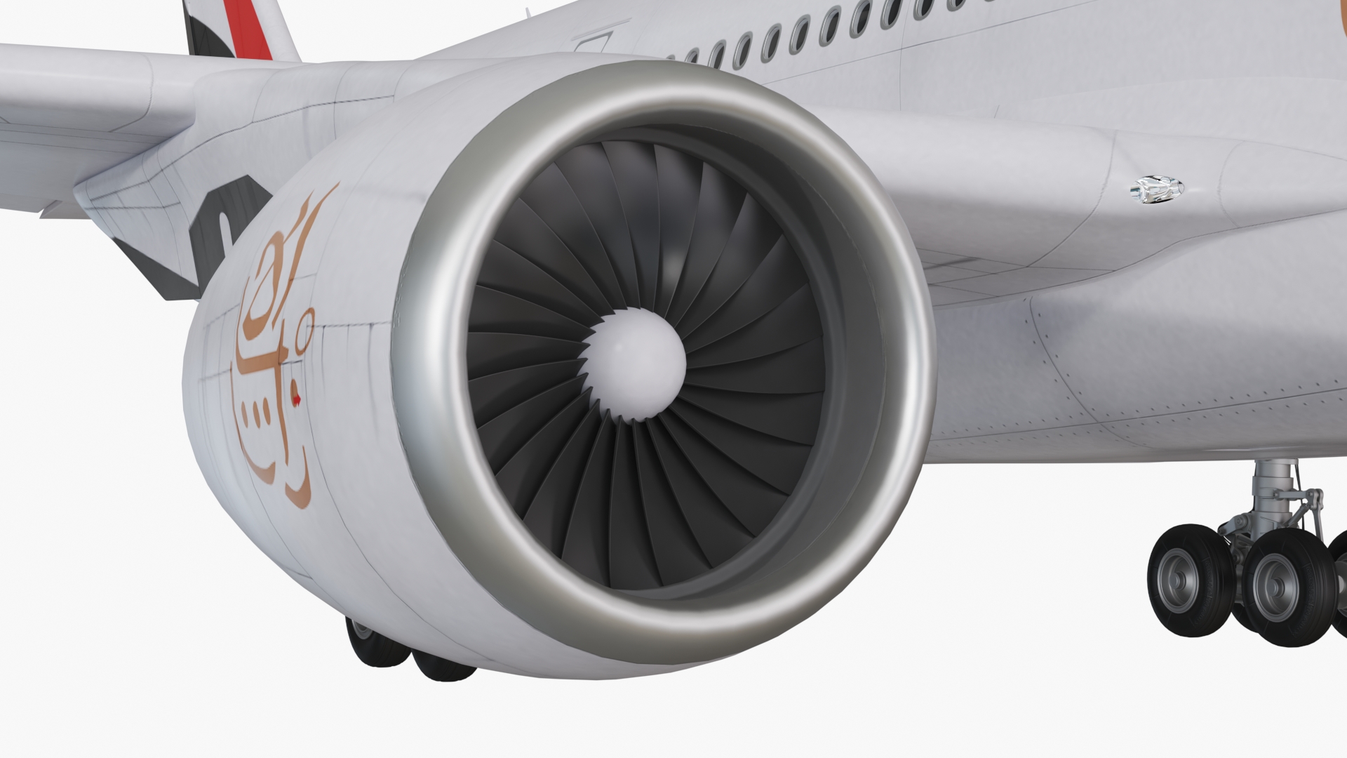 3D Emirates Airbus A330-200 Rigged
