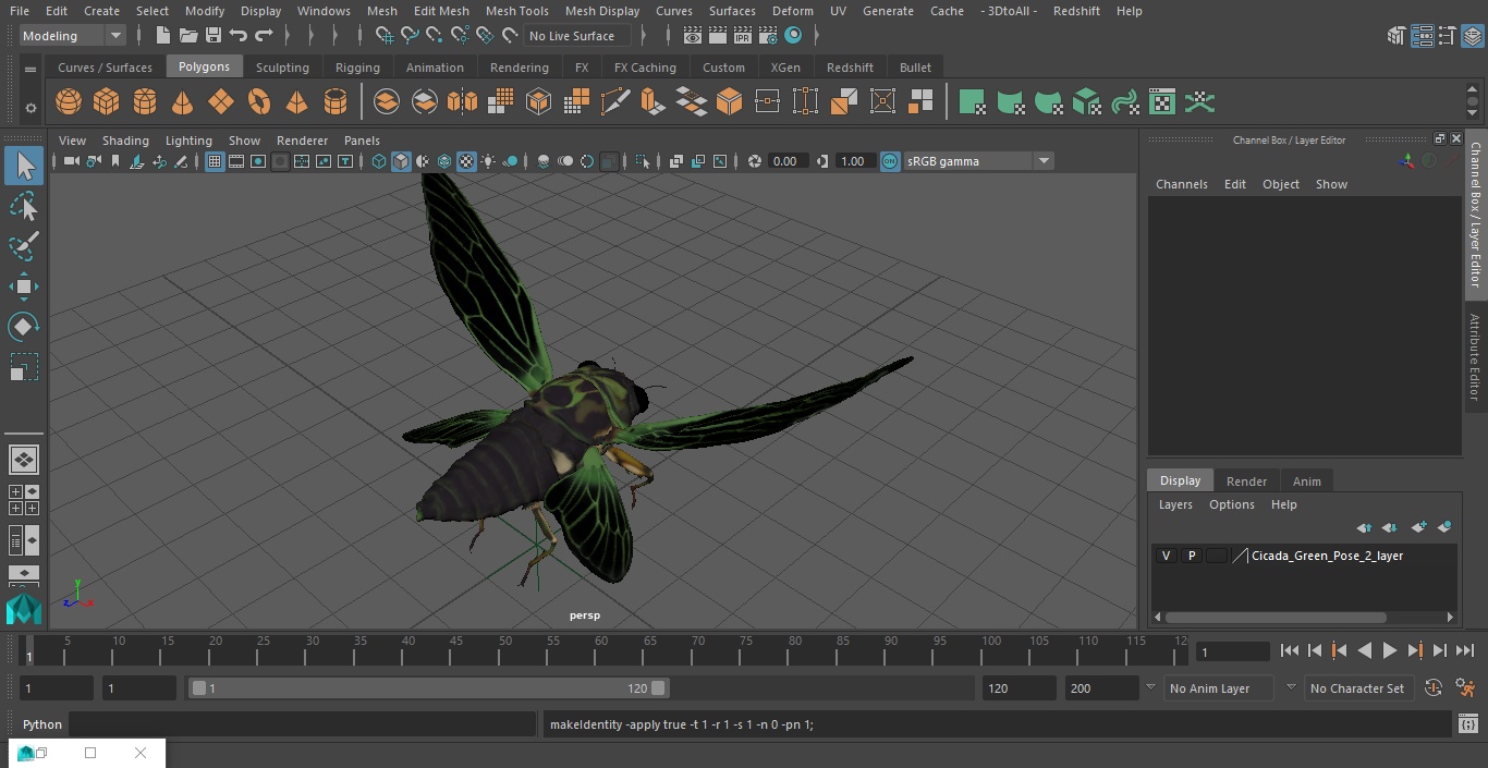 Cicada Pose Takeoff 3D model