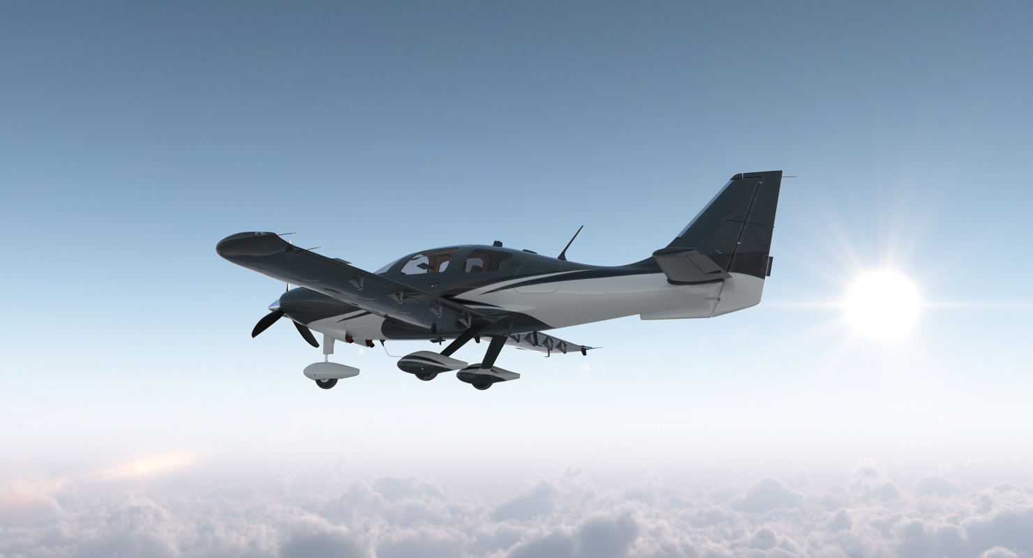 4 Seater Private Plane 3D