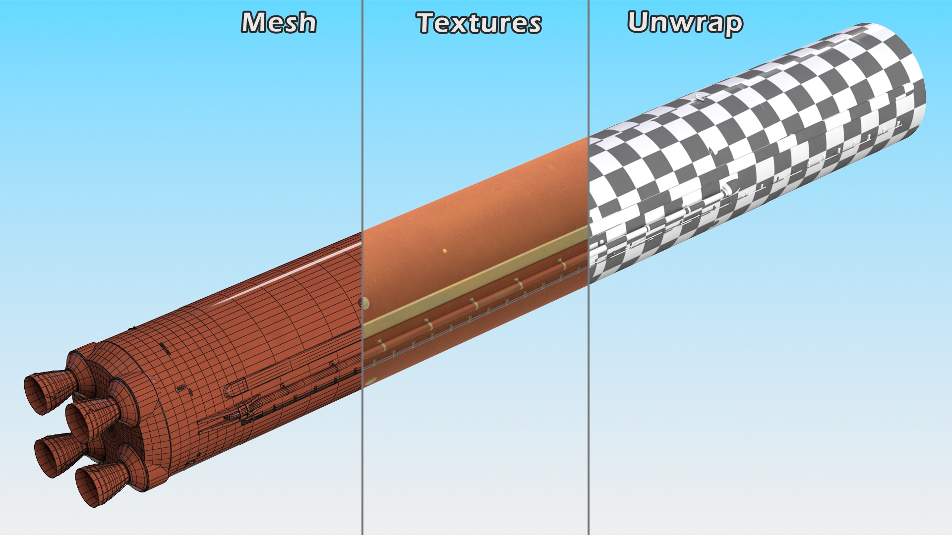 3D model NASA Space Launch System Core Stage
