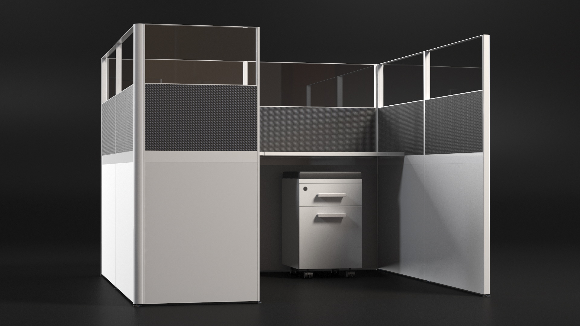 Modular Office Cubicles Kit Game Ready, view 4