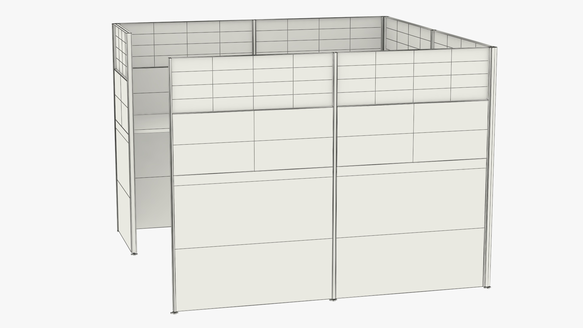 Modular Office Cubicles Kit Game Ready, view 10