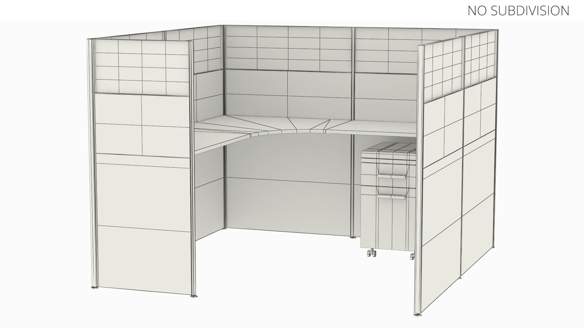 Modular Office Cubicles Kit Game Ready, view 9
