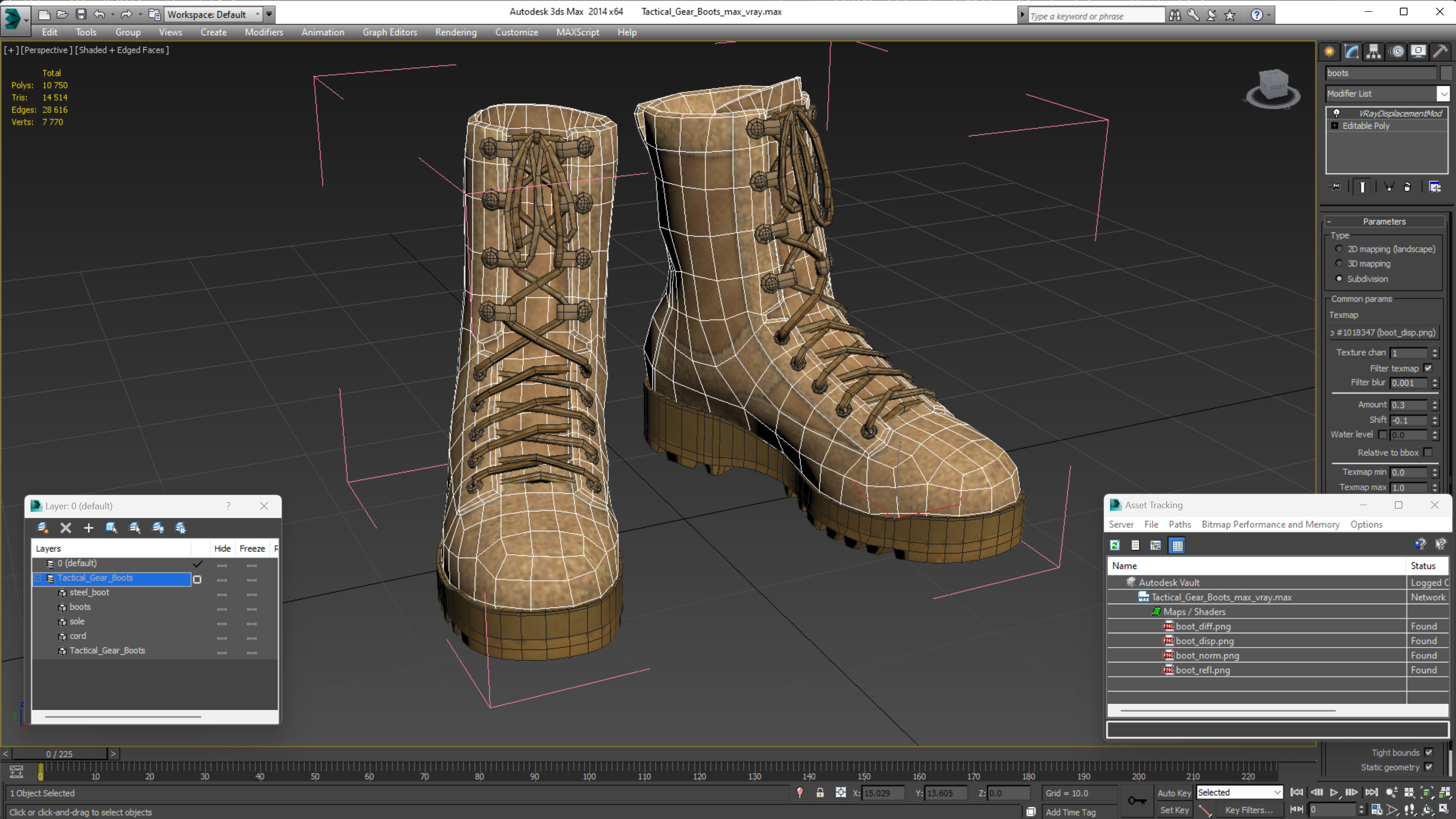 Tactical Gear Boots 3D model
