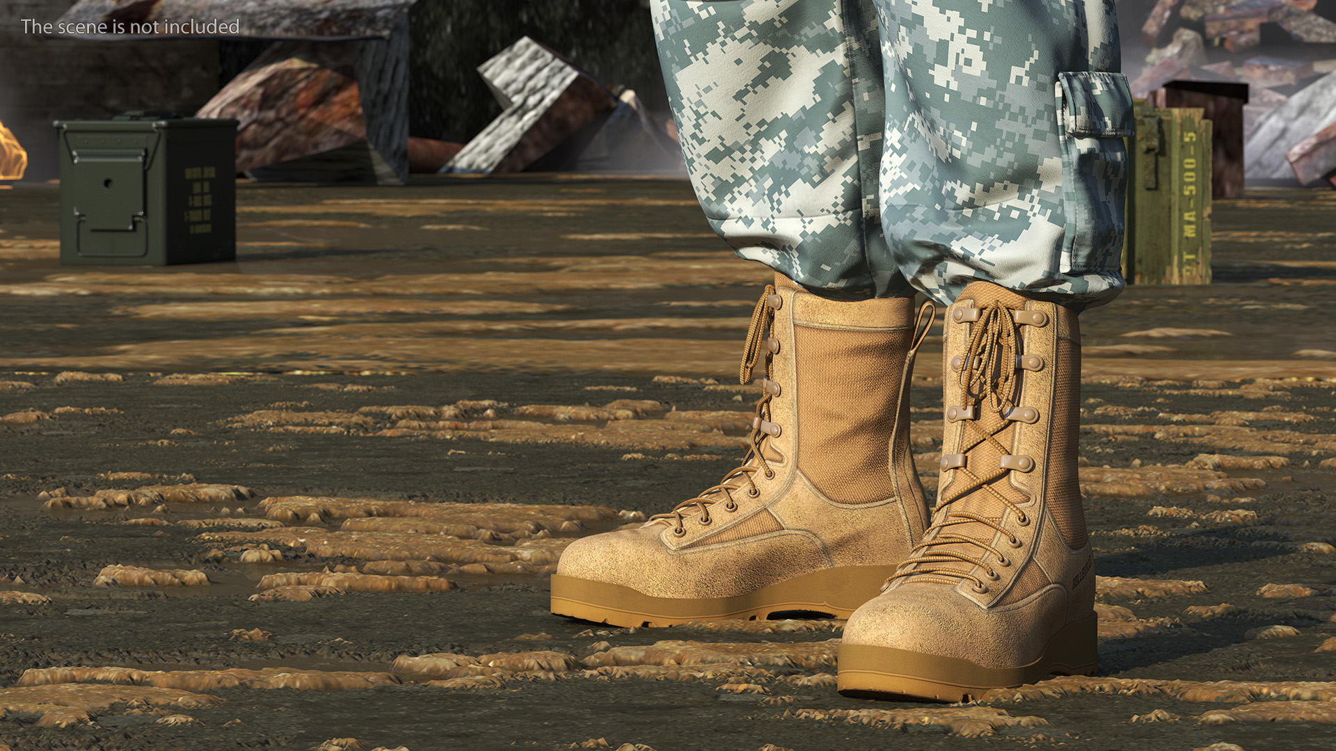 Tactical Gear Boots 3D model