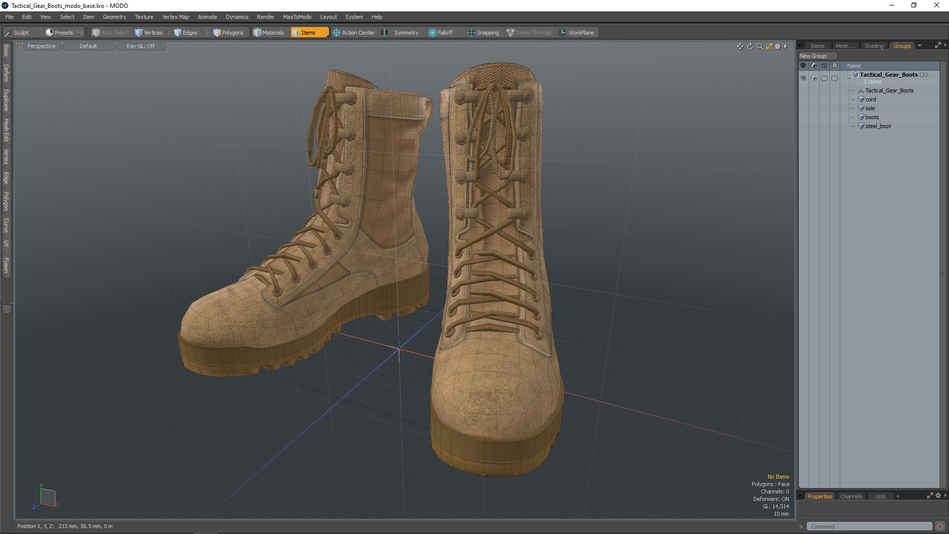 Tactical Gear Boots 3D model