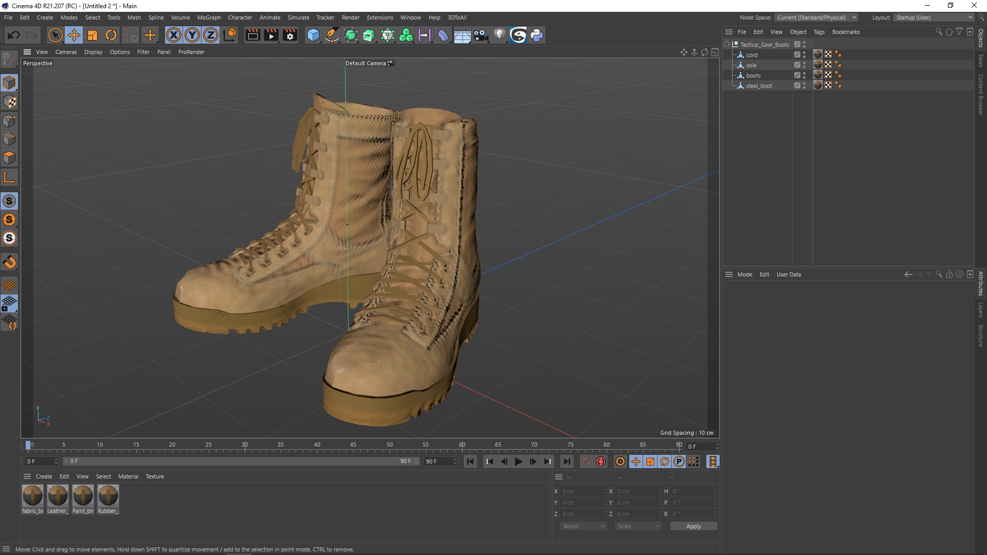 Tactical Gear Boots 3D model