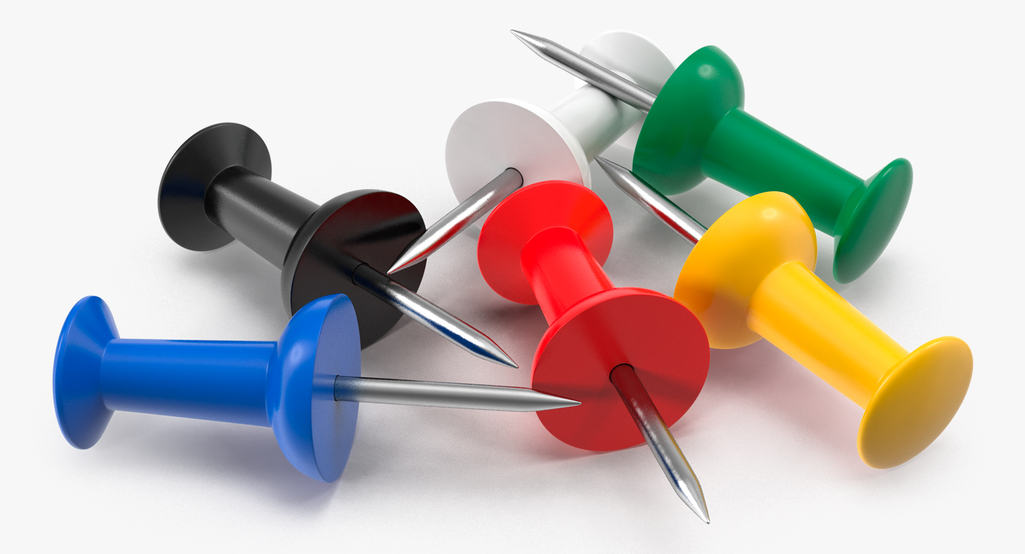 3D model Assorted Colors Push Pins
