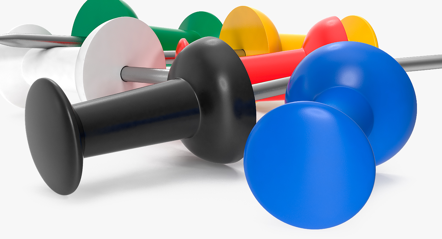 3D model Assorted Colors Push Pins