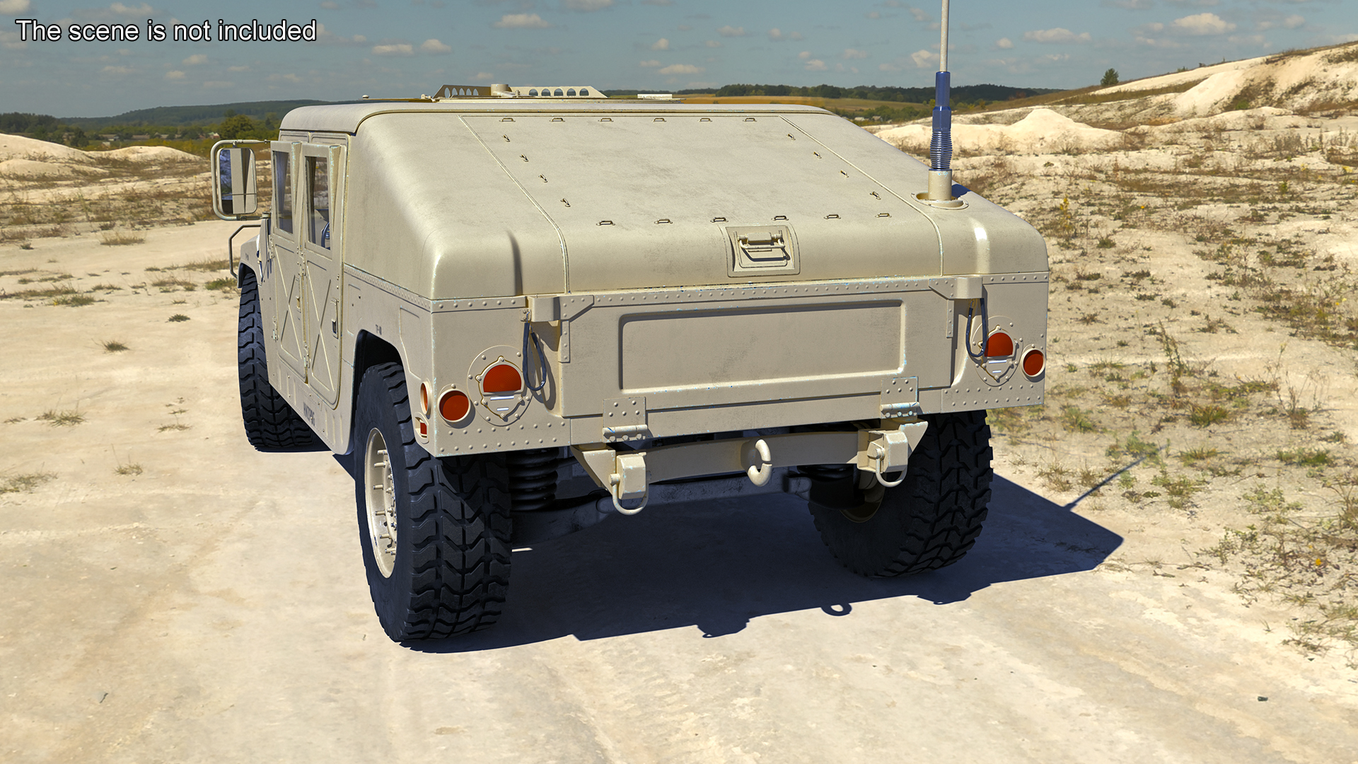Military Humvee Vehicle Rigged for Maya 3D model