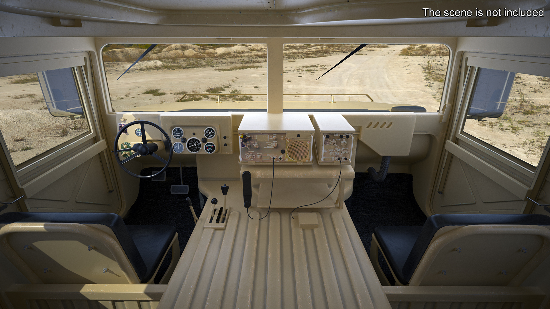 Military Humvee Vehicle Rigged for Maya 3D model