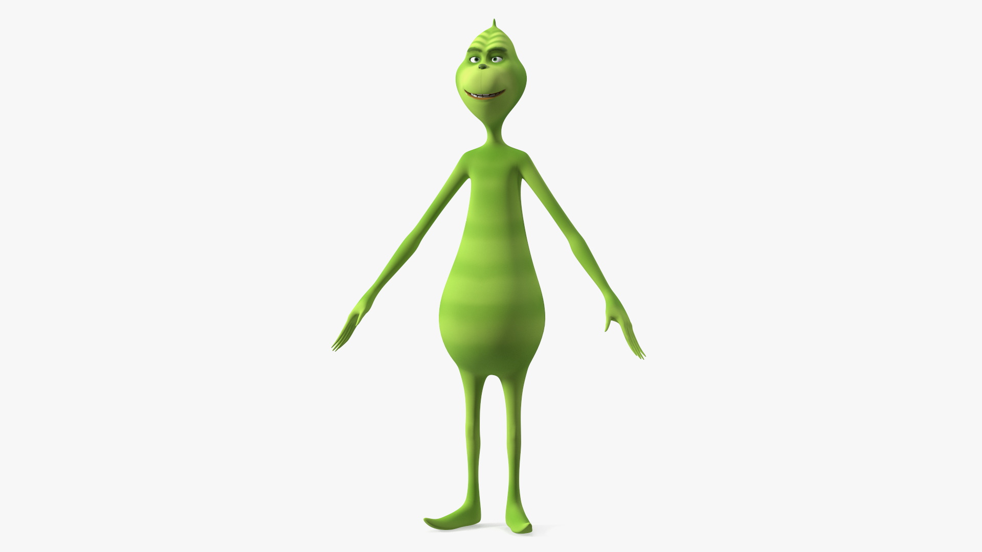 3D Cartoon Grinch Character T-Pose