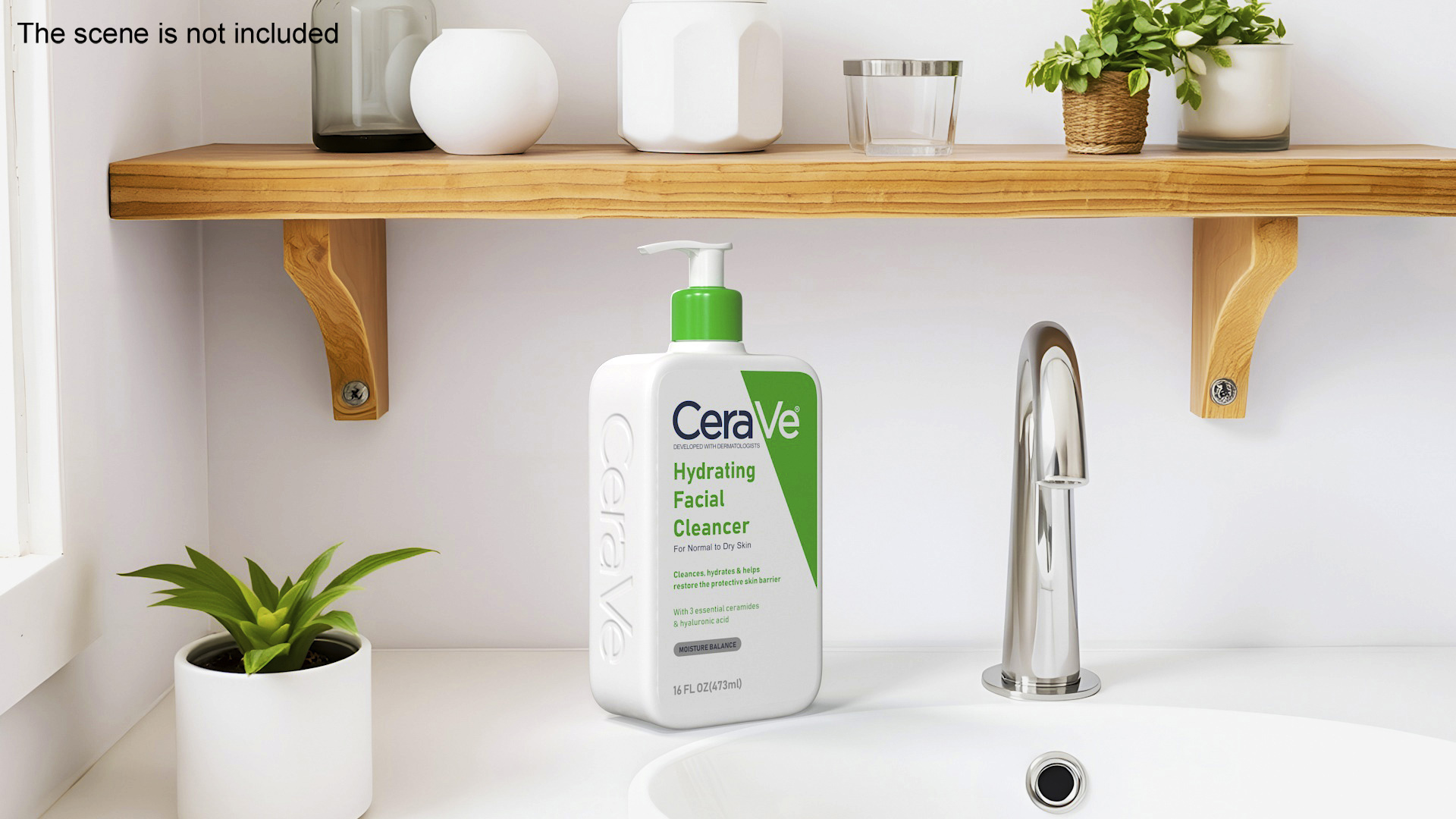 3D model CeraVe Cleanser Dispenser Bottle 473 ml Green
