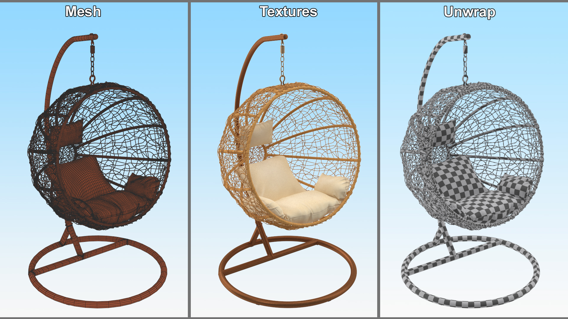 3D Hanging Chair Eliott with Stand