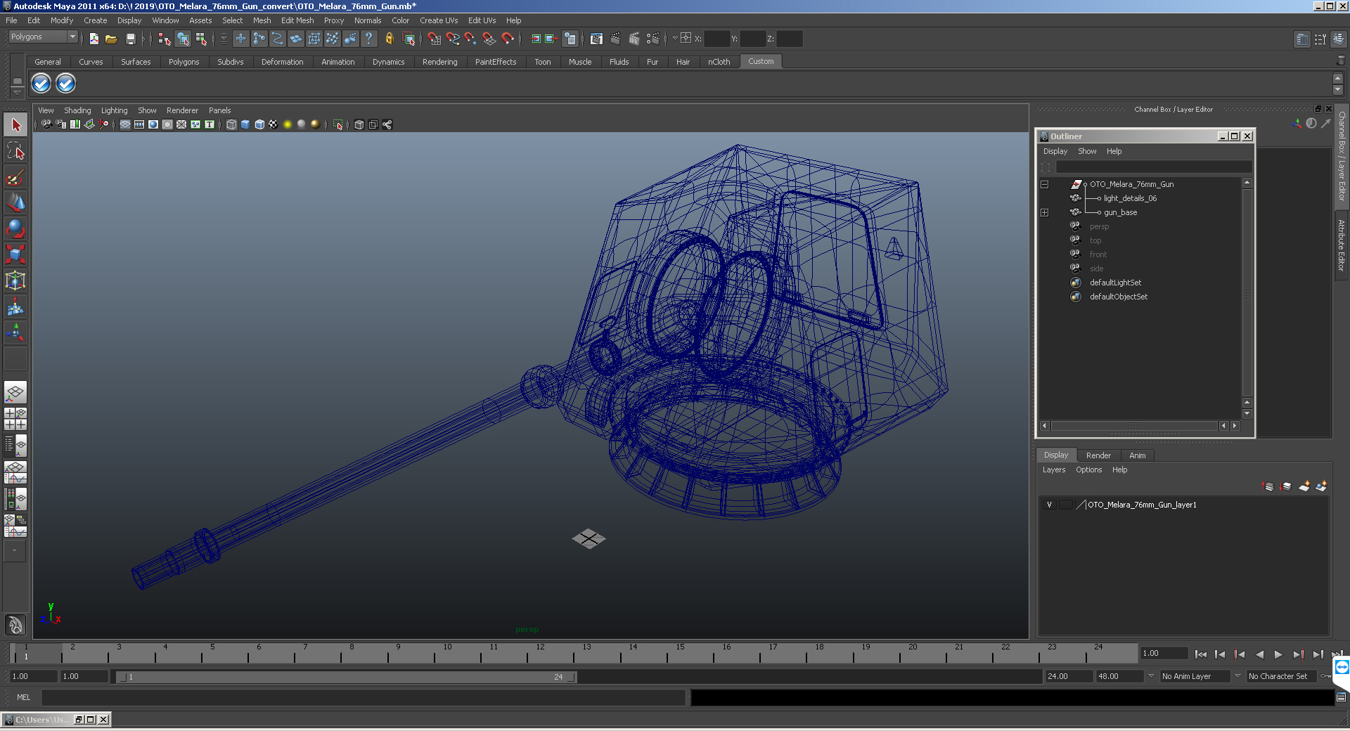 OTO Melara 76mm Gun 3D model