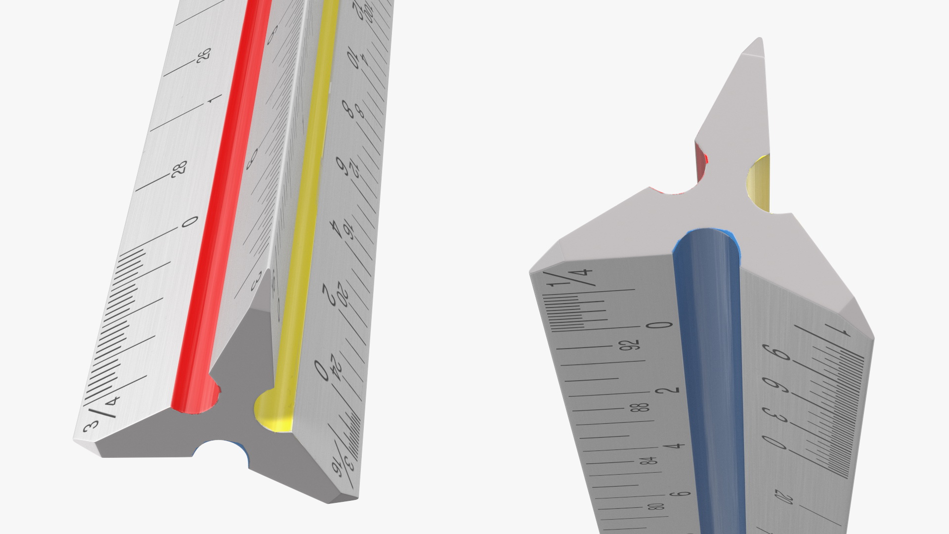 Technical Triangular Scale Ruler 3D