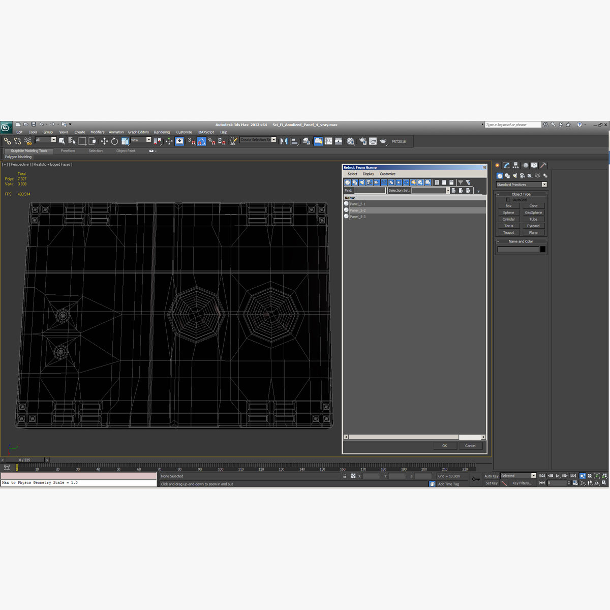 3D Sci Fi Anodized Panel 4 model
