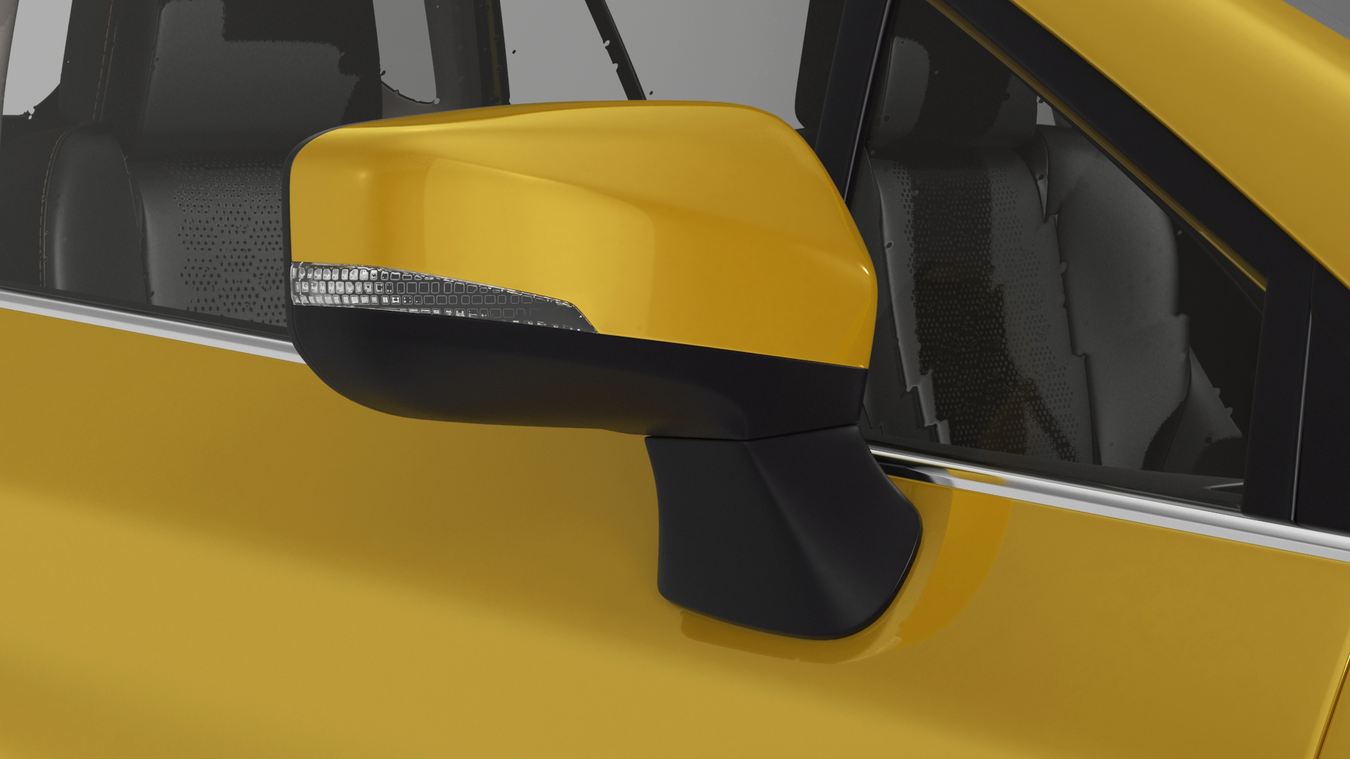 3D 2020 Subaru XV Hybrid Crossover Yellow model