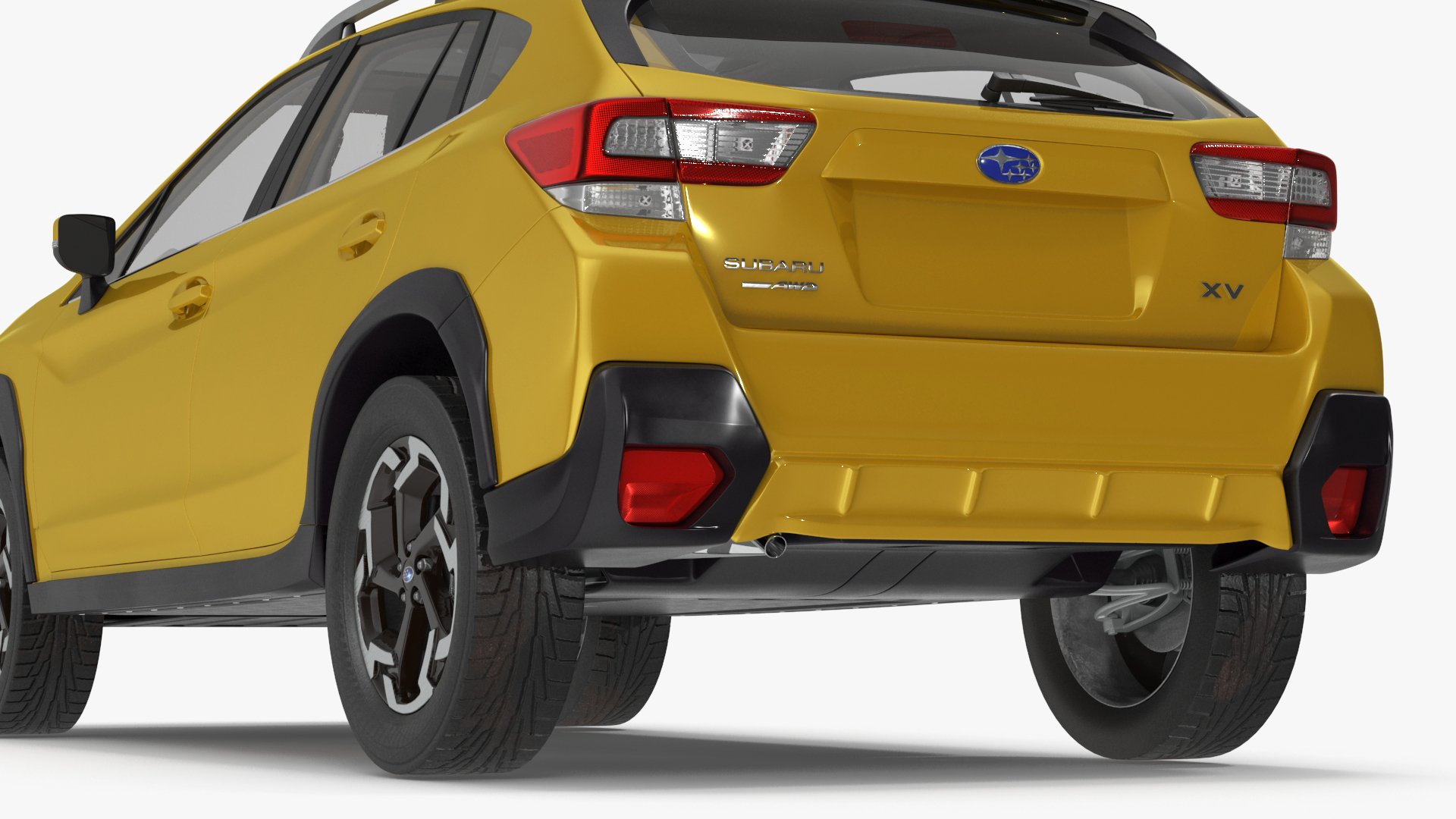 3D 2020 Subaru XV Hybrid Crossover Yellow model