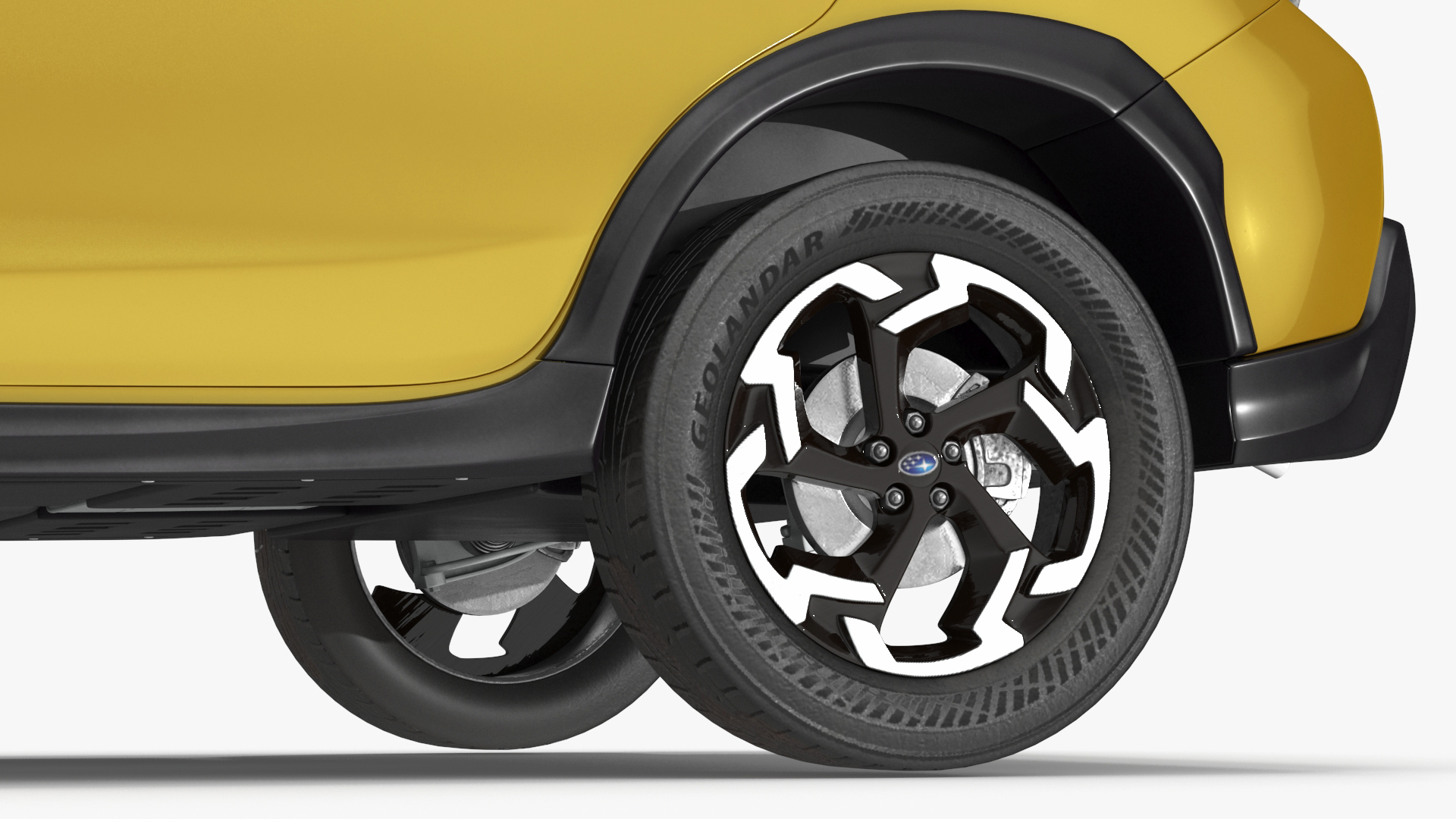 3D 2020 Subaru XV Hybrid Crossover Yellow model