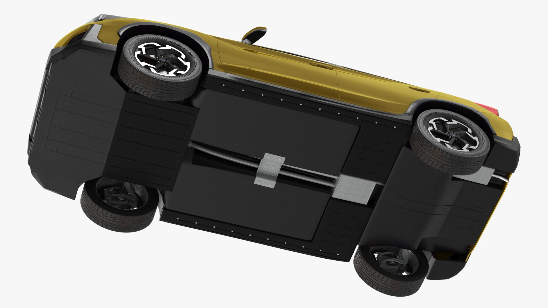 3D 2020 Subaru XV Hybrid Crossover Yellow model