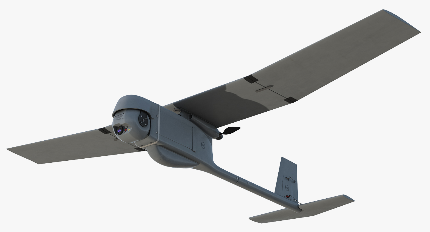 3D Small Hand Launched Remote Controlled UAV RQ 11B Raven Rigged