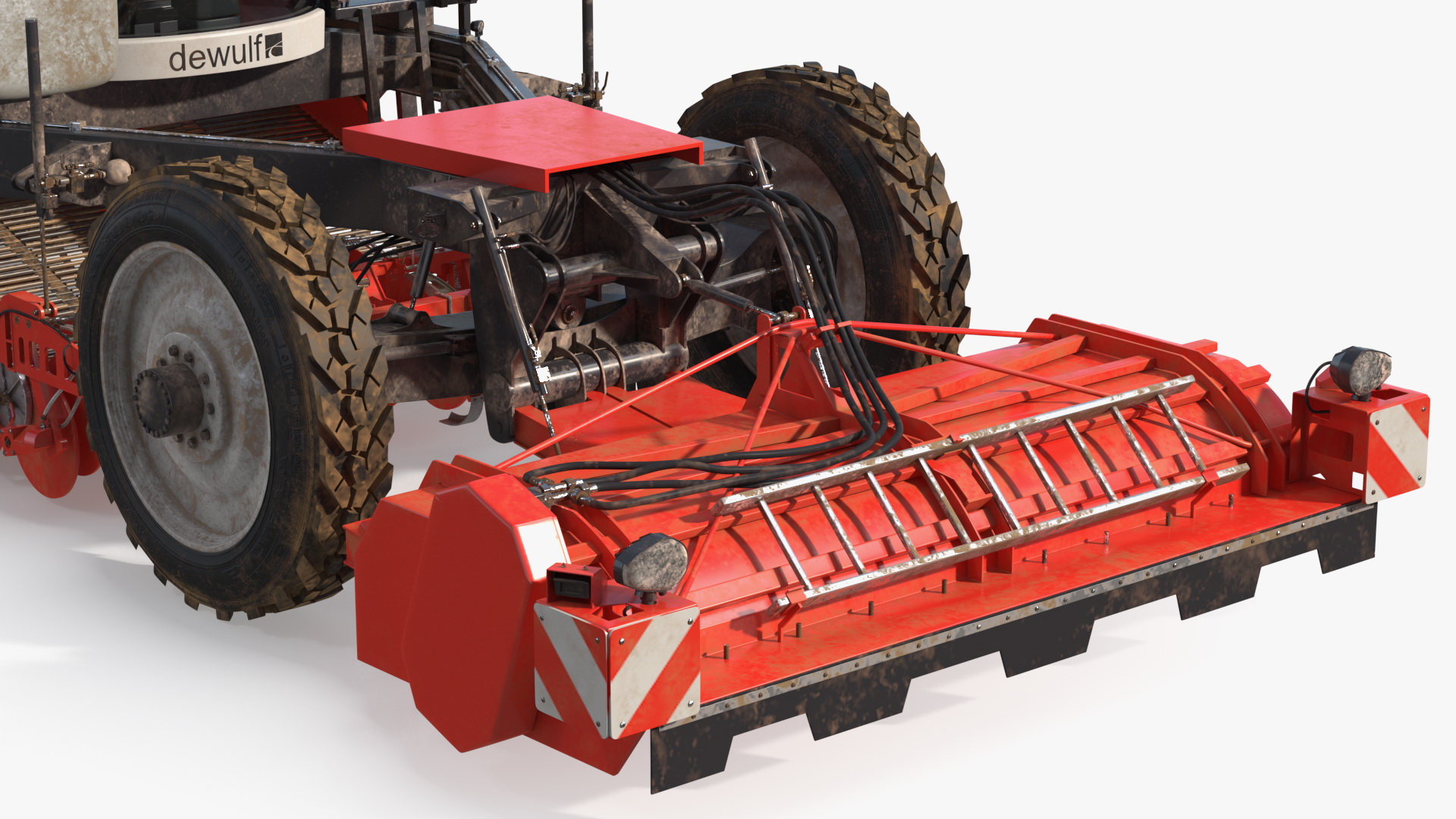 3D model Dewulf Enduro 4-Row Harvester Dirty