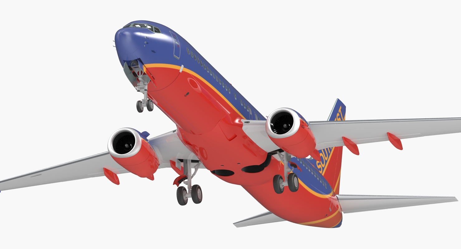 Boeing 737 800 with Interior Southwest Airlines 3D