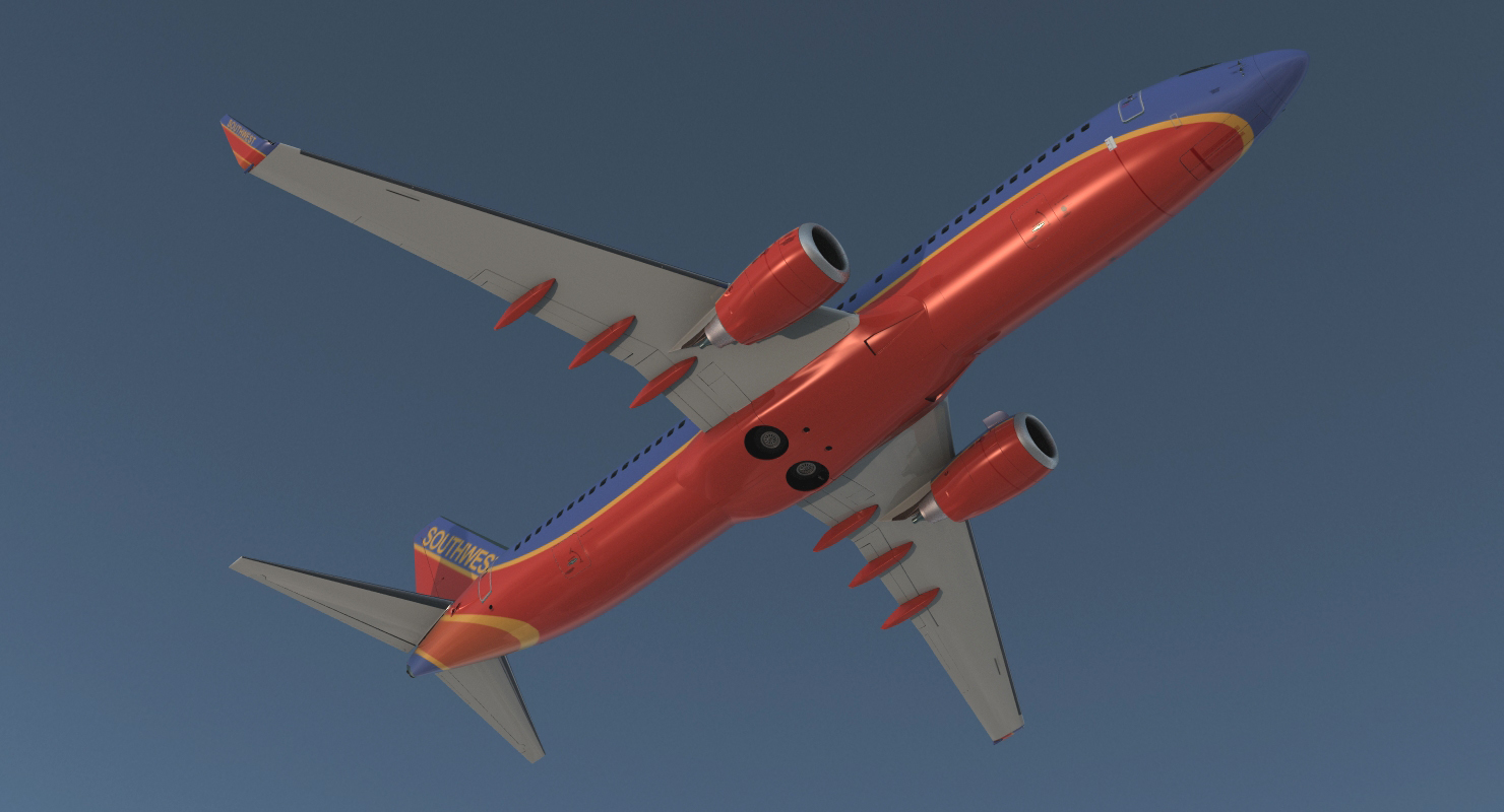 Boeing 737 800 with Interior Southwest Airlines 3D