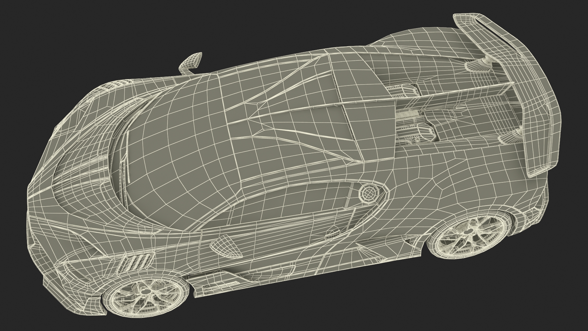 3D Luxury Car Grey Simplified