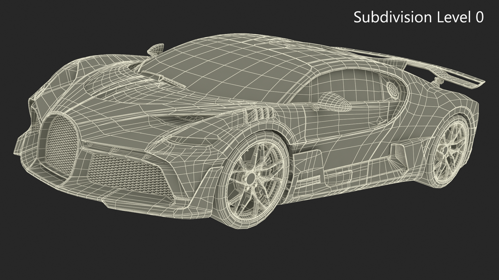 3D Luxury Car Grey Simplified