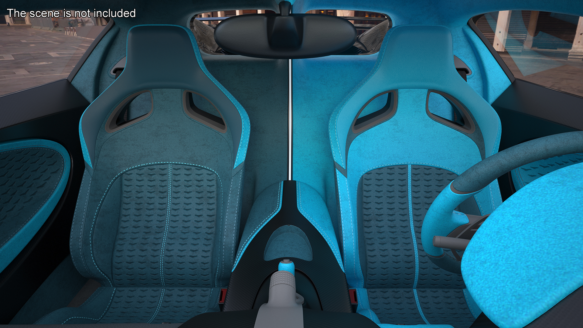 3D Luxury Car Grey Simplified