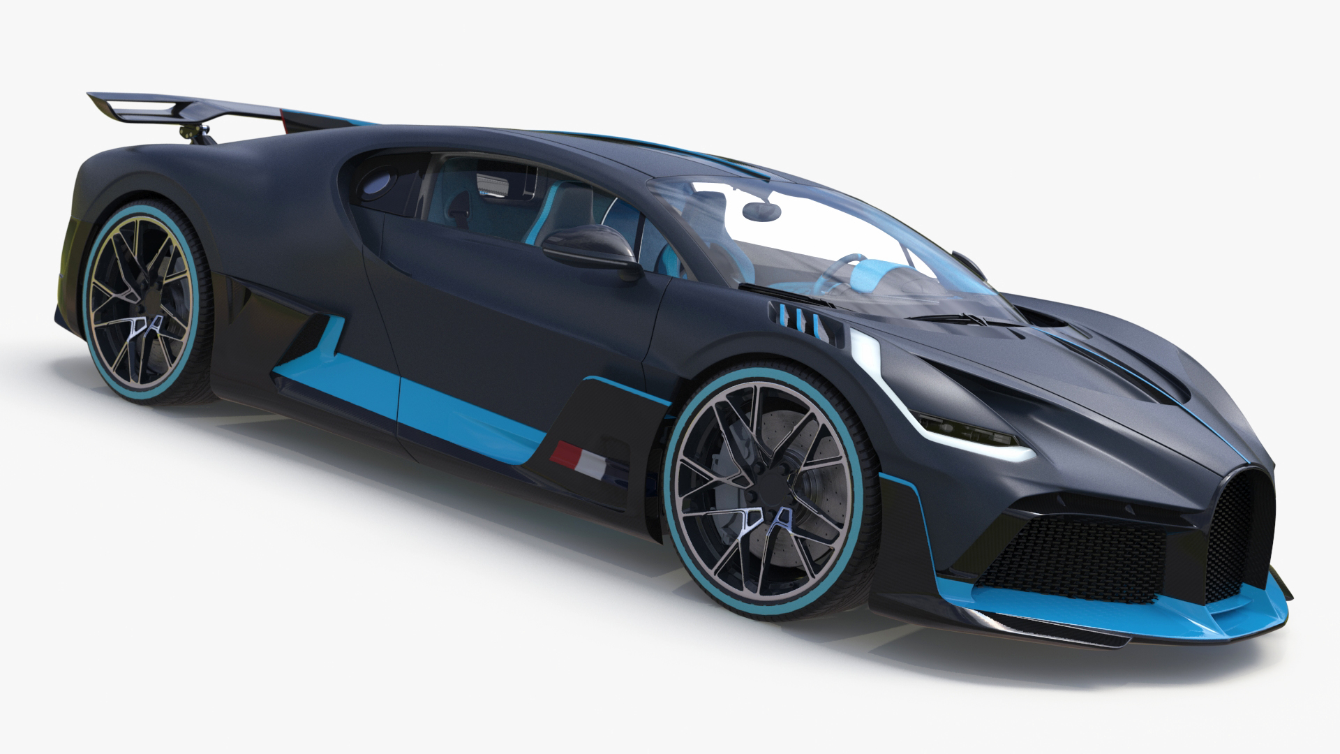 3D Luxury Car Grey Simplified