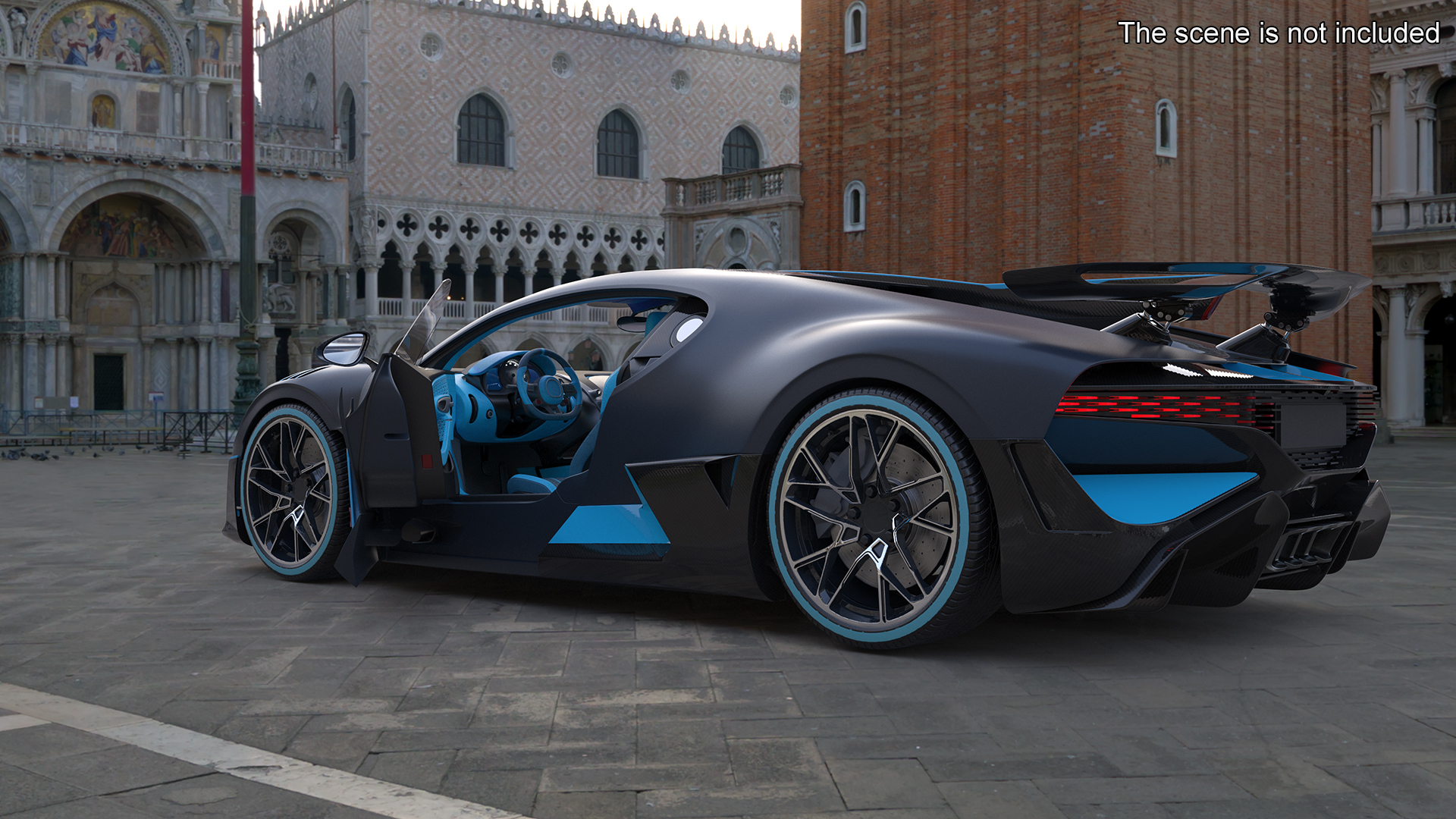 3D Luxury Car Grey Simplified