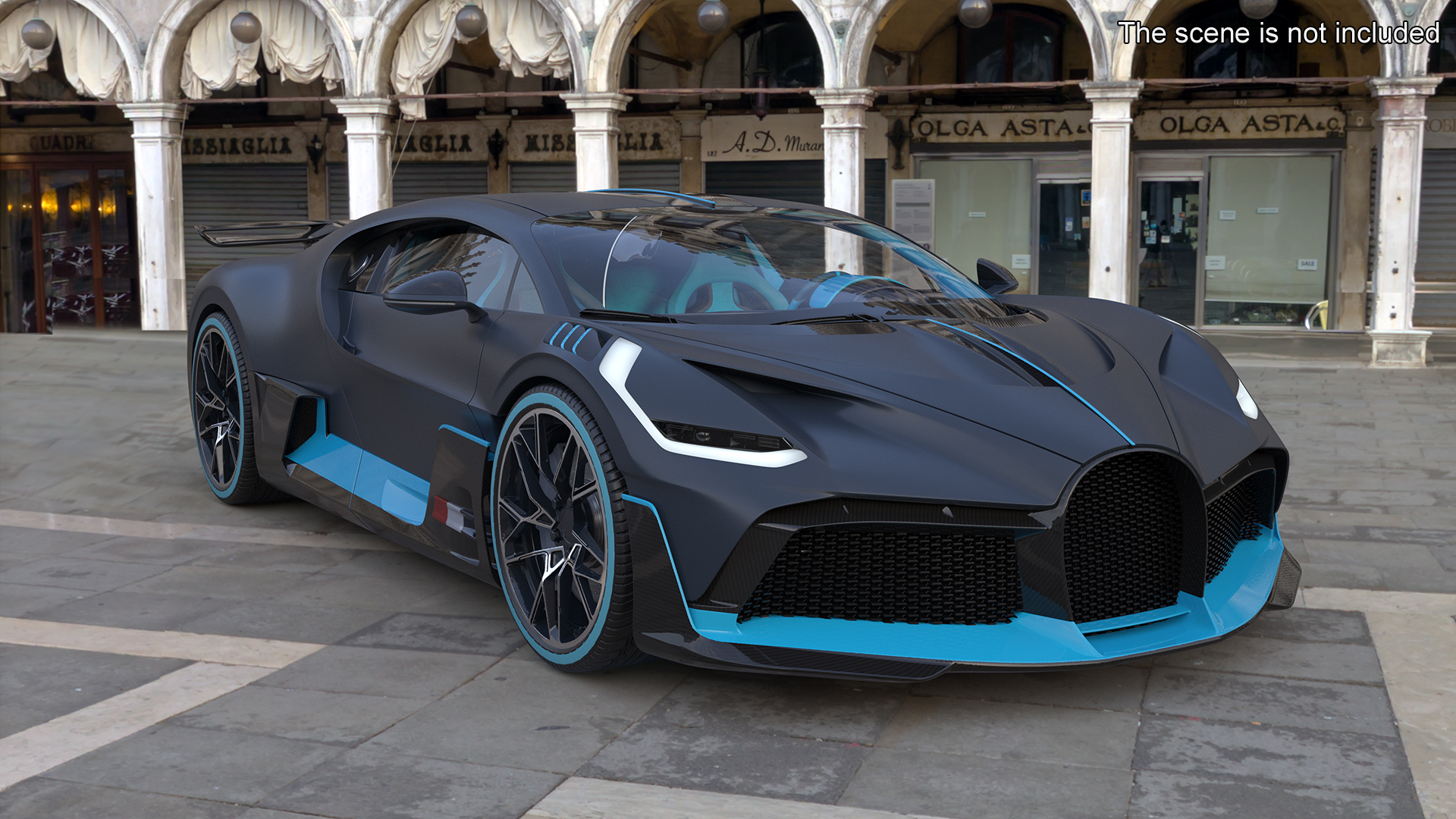 3D Luxury Car Grey Simplified