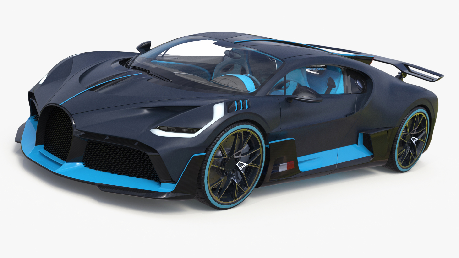 3D Luxury Car Grey Simplified