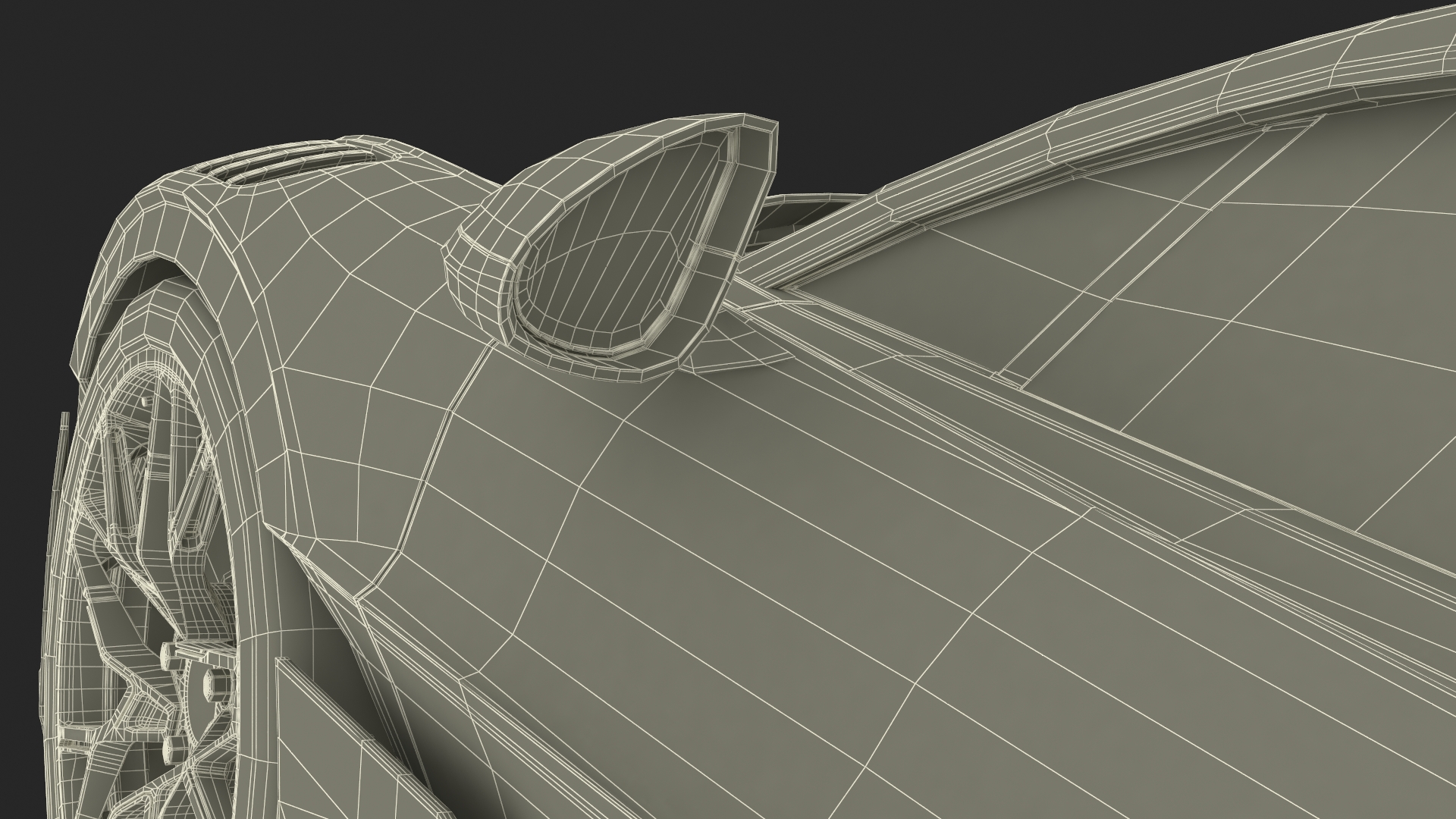 3D Luxury Car Grey Simplified